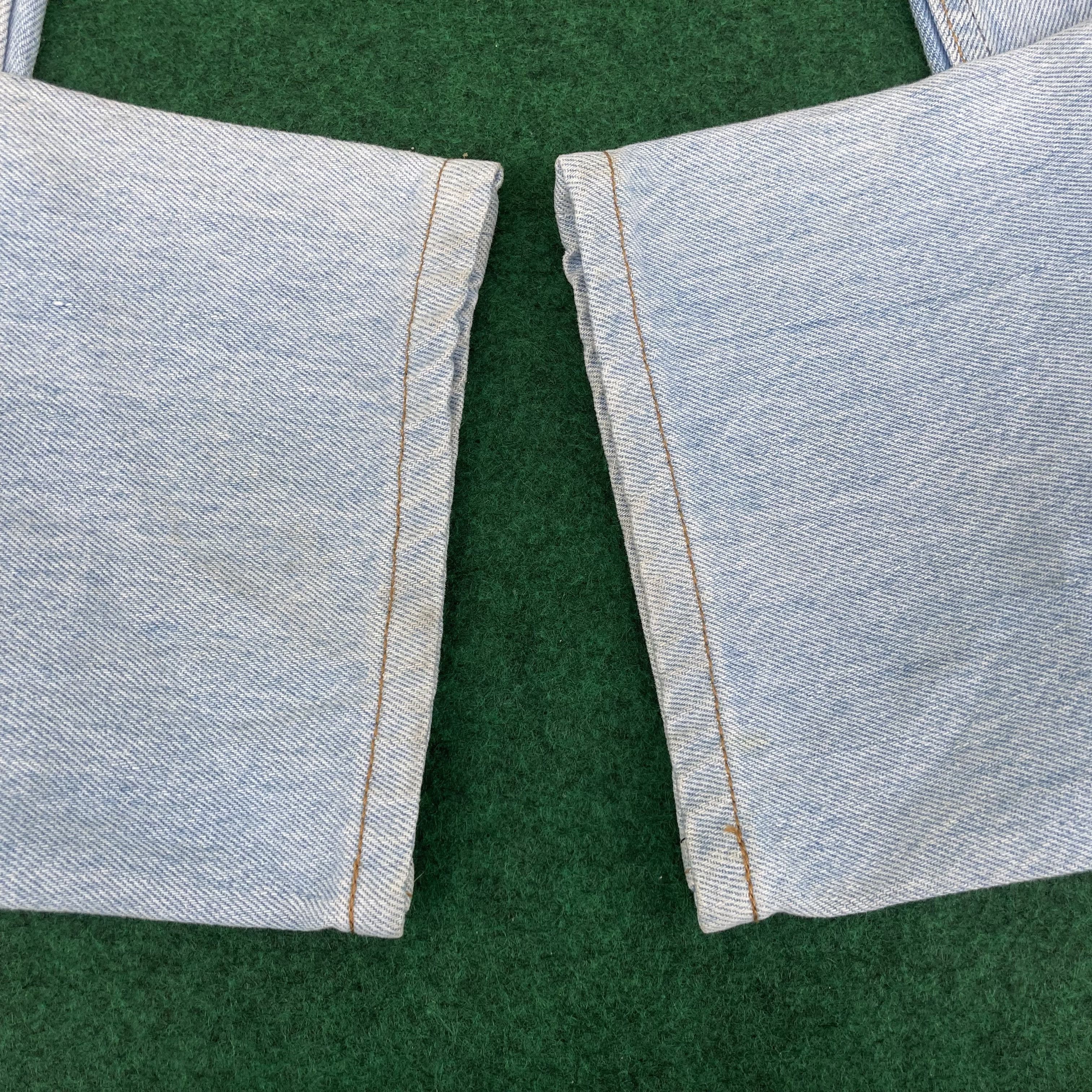 Levi's × Vintage Vtg Levis 501 Distressed Ripped Light Wash 90s Grunge Jeans Size US 28 / EU 44 - 6 Thumbnail