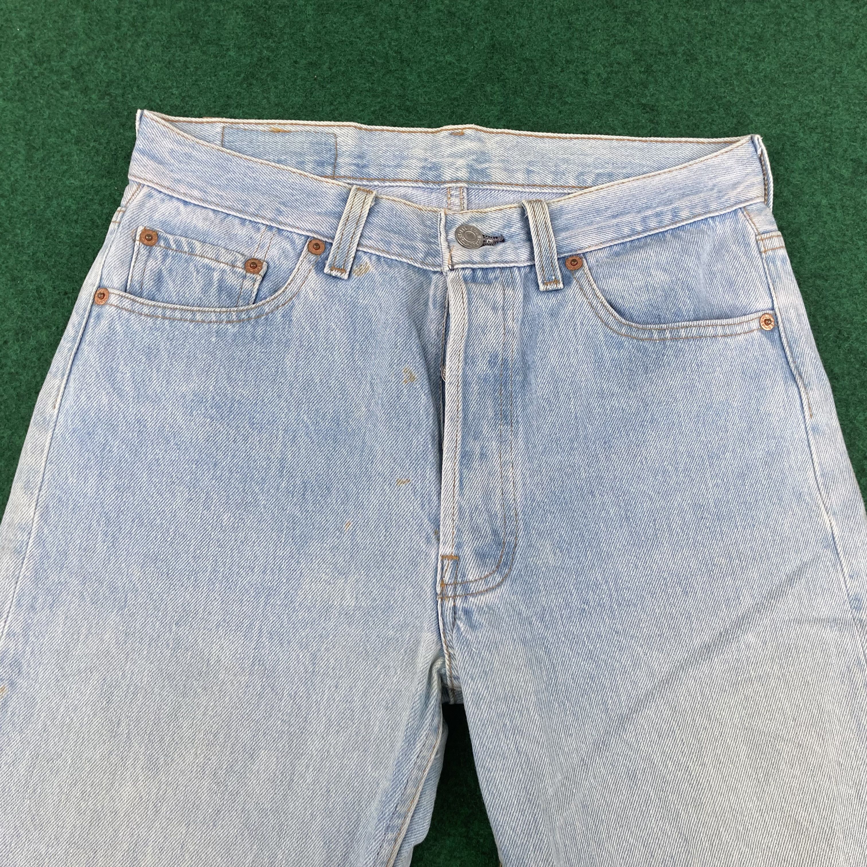 Levi's × Vintage Vtg Levis 501 Distressed Ripped Light Wash 90s Grunge Jeans Size US 28 / EU 44 - 4 Thumbnail