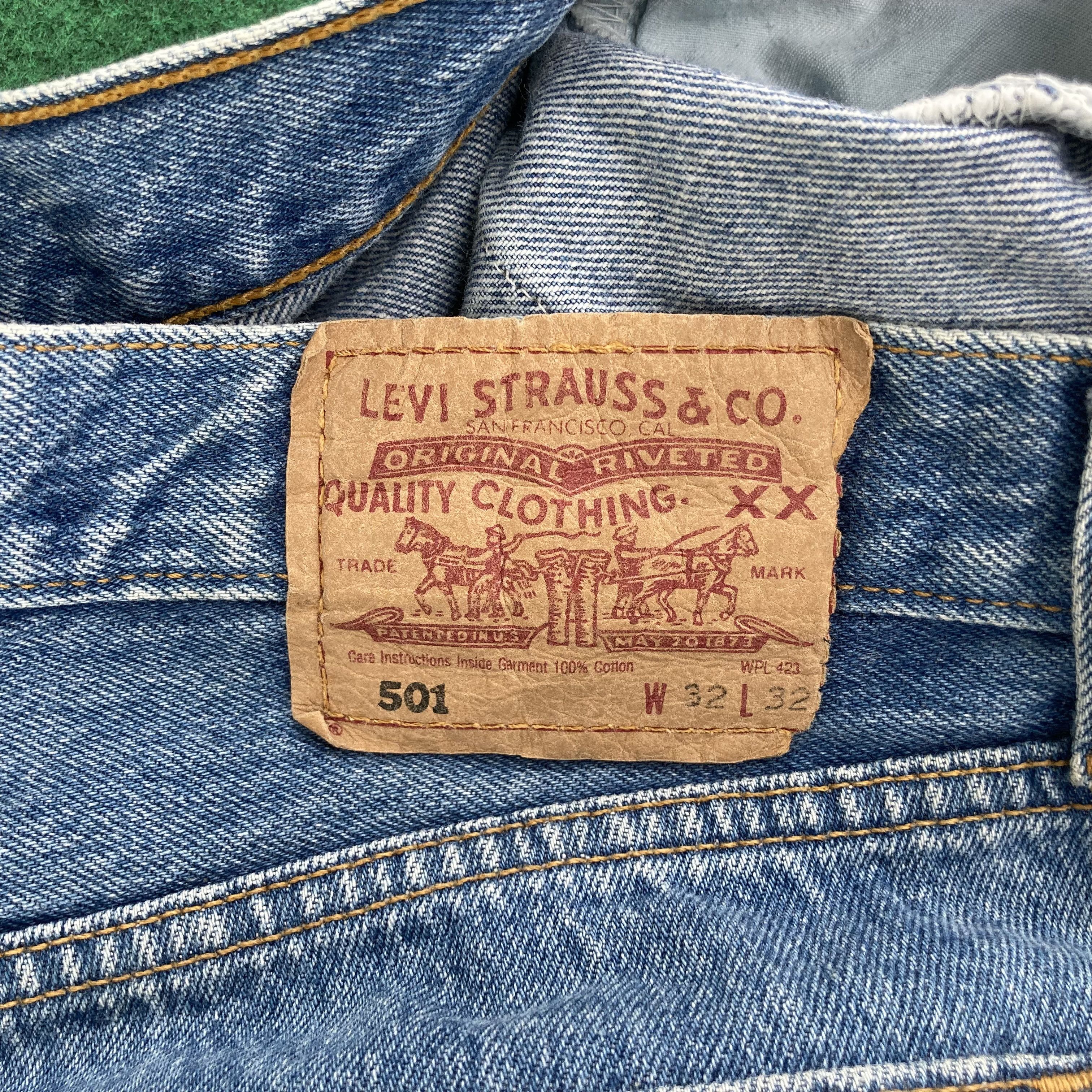 Levi's × Vintage Vtg Levis 501 Distressed Light Wash 90s Punk Grunge Jeans Size US 30 / EU 46 - 9 Thumbnail