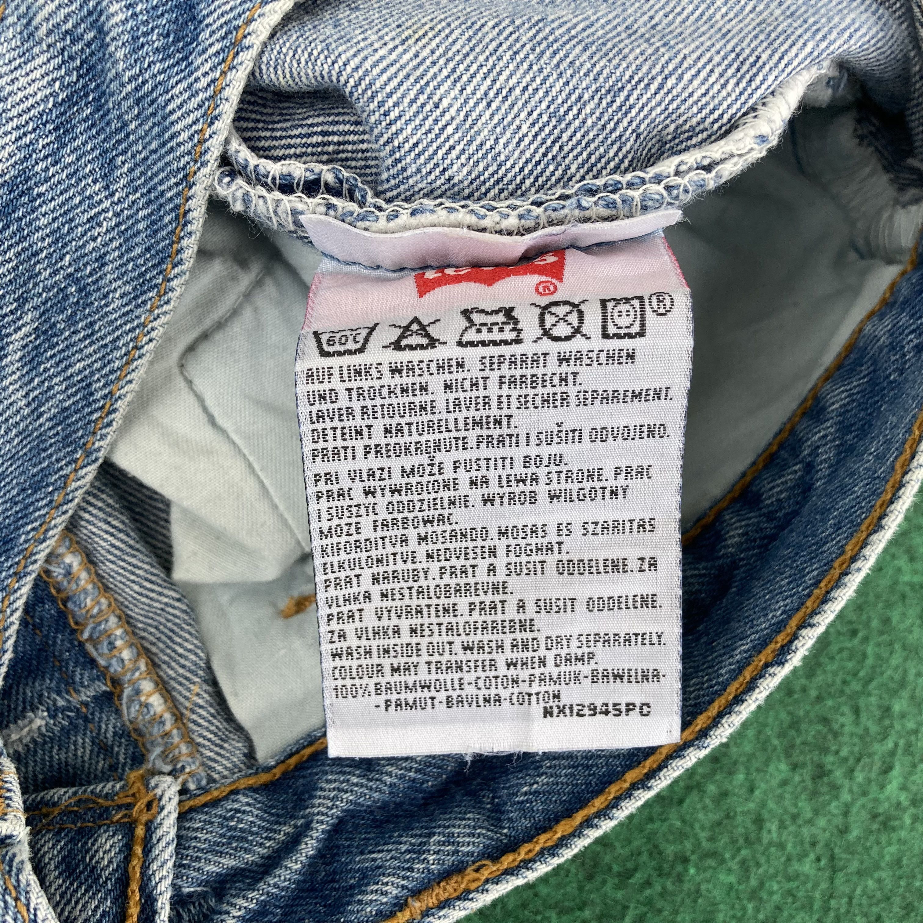Levi's × Vintage Vtg Levis 501 Distressed Light Wash 90s Punk Grunge Jeans Size US 30 / EU 46 - 7 Thumbnail