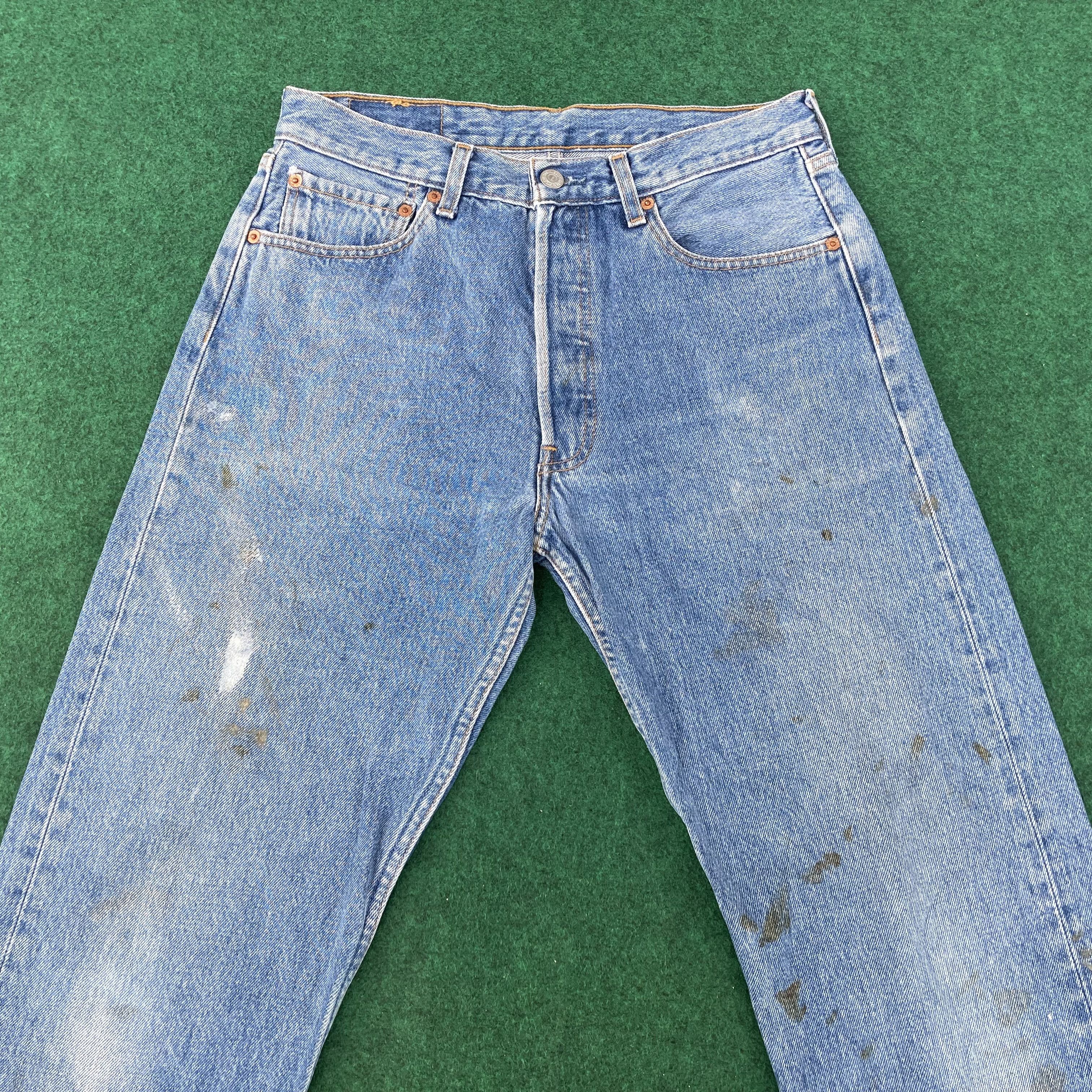 Levi's × Vintage Vtg Levis 501 Distressed Light Wash 90s Punk Grunge Jeans Size US 30 / EU 46 - 3 Thumbnail