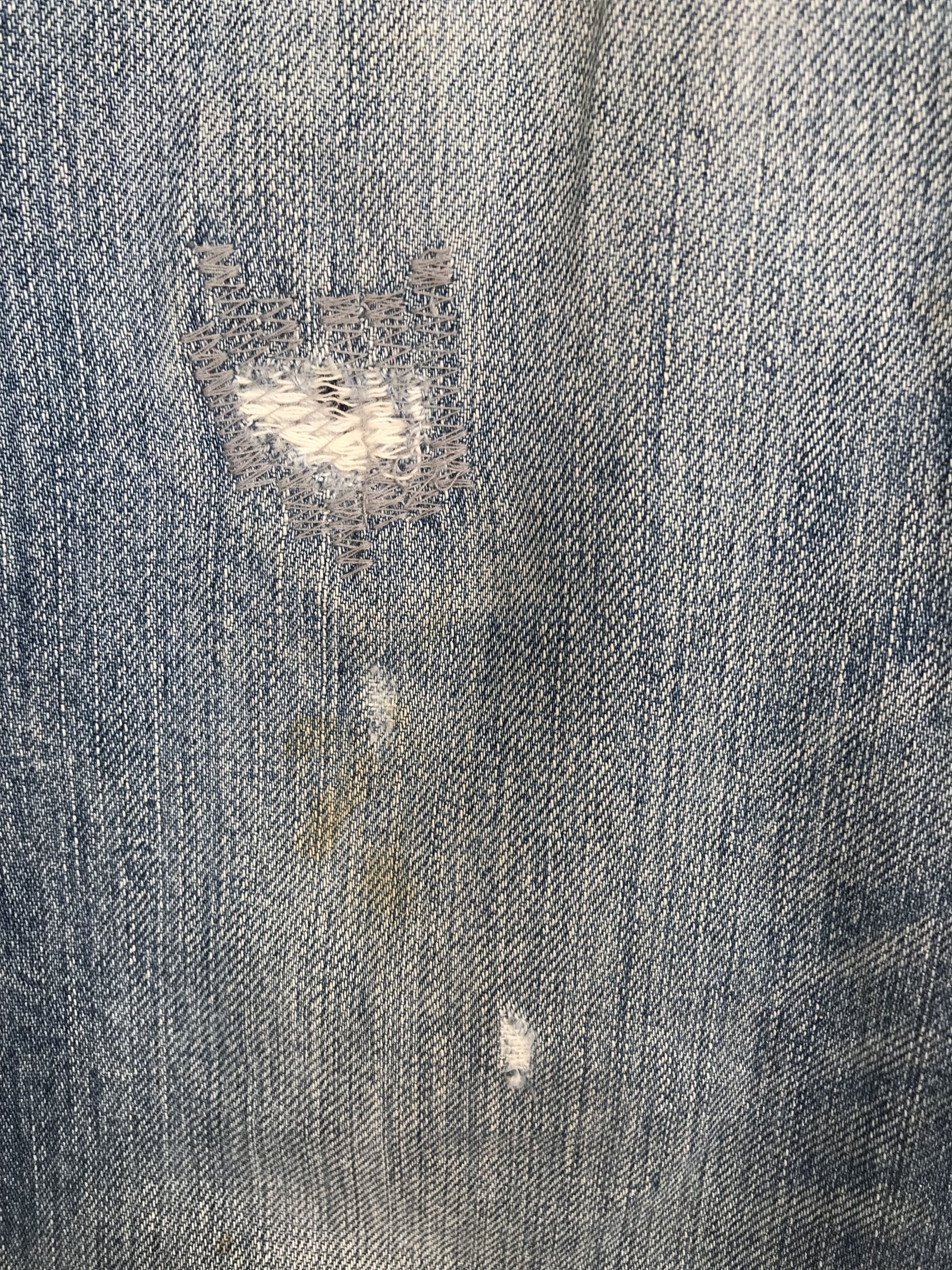 Comme des Garcons × Undercover Lyric Patchwork Distressed Denim Jeans Size US 32 / EU 48 - 8 Thumbnail