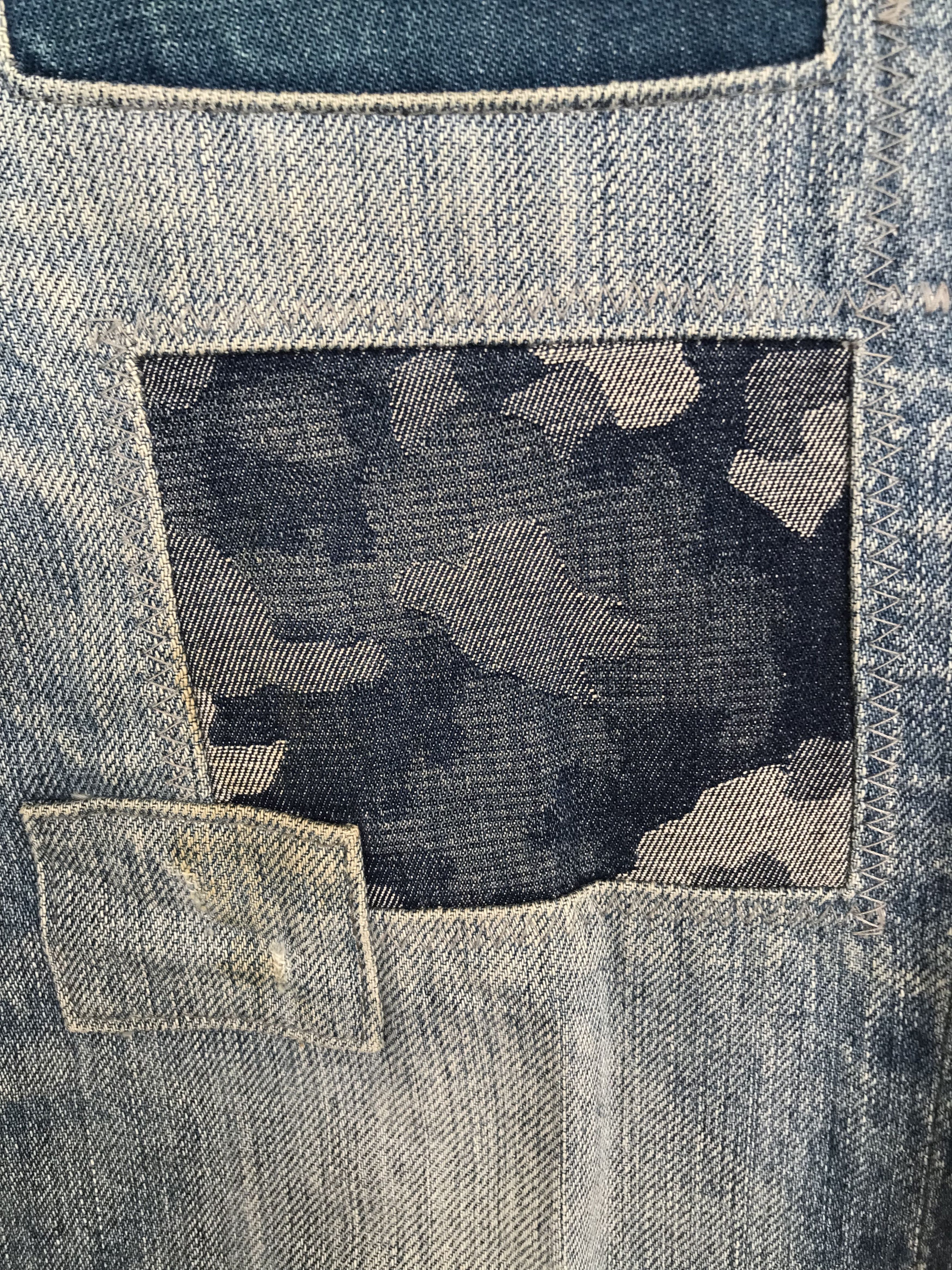 Comme des Garcons × Undercover Lyric Patchwork Distressed Denim Jeans Size US 32 / EU 48 - 7 Thumbnail