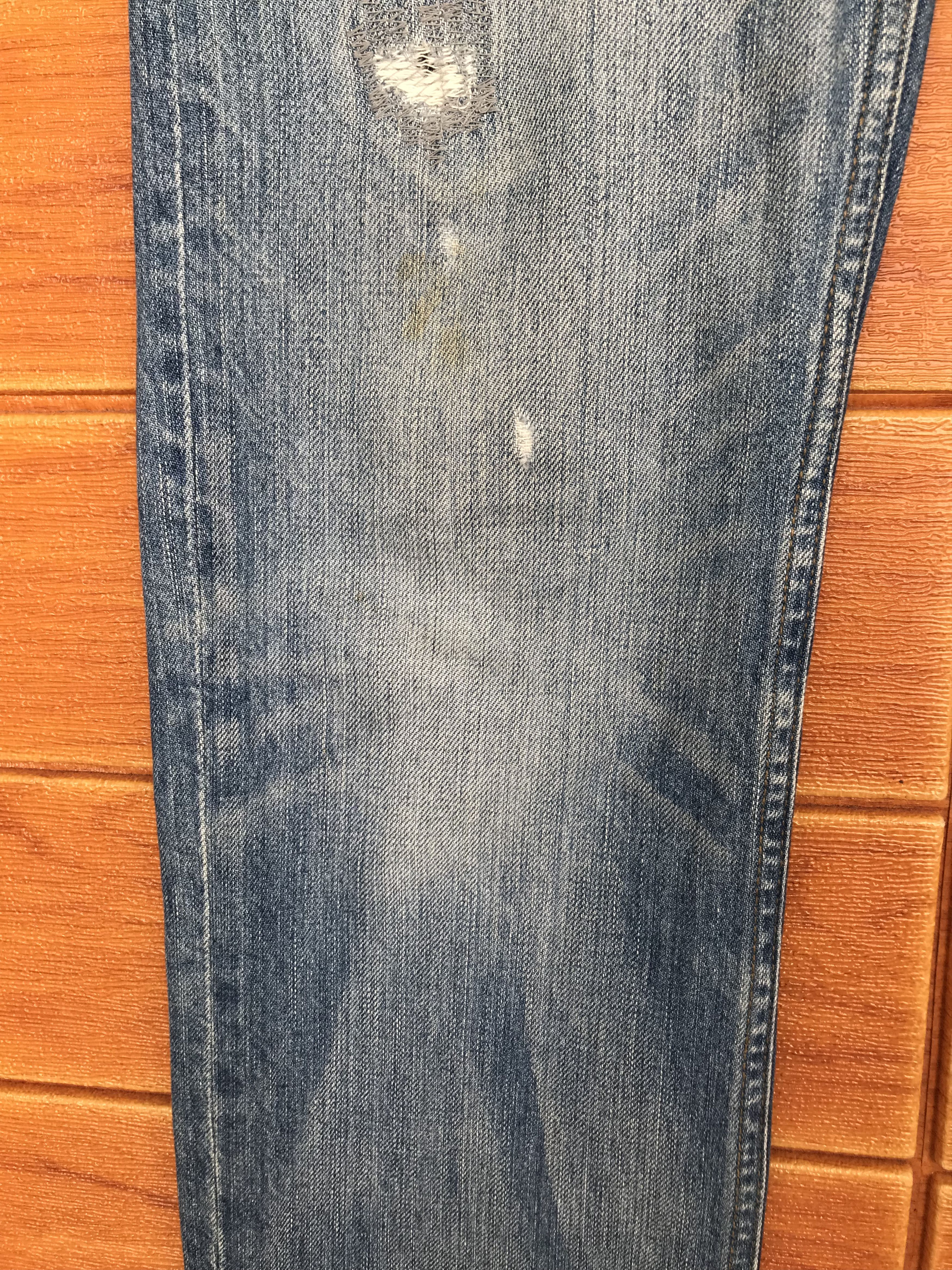 Comme des Garcons × Undercover Lyric Patchwork Distressed Denim Jeans Size US 32 / EU 48 - 10 Thumbnail