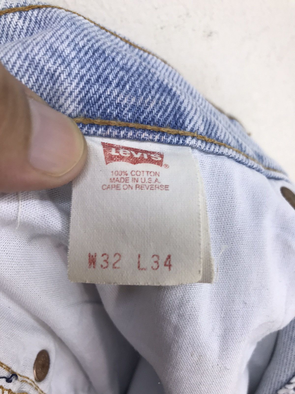 Levi's Vintage 1994 Lot 510 Levis Bleach Wash Yellowish Denim Jeans Size US 31 - 8 Thumbnail