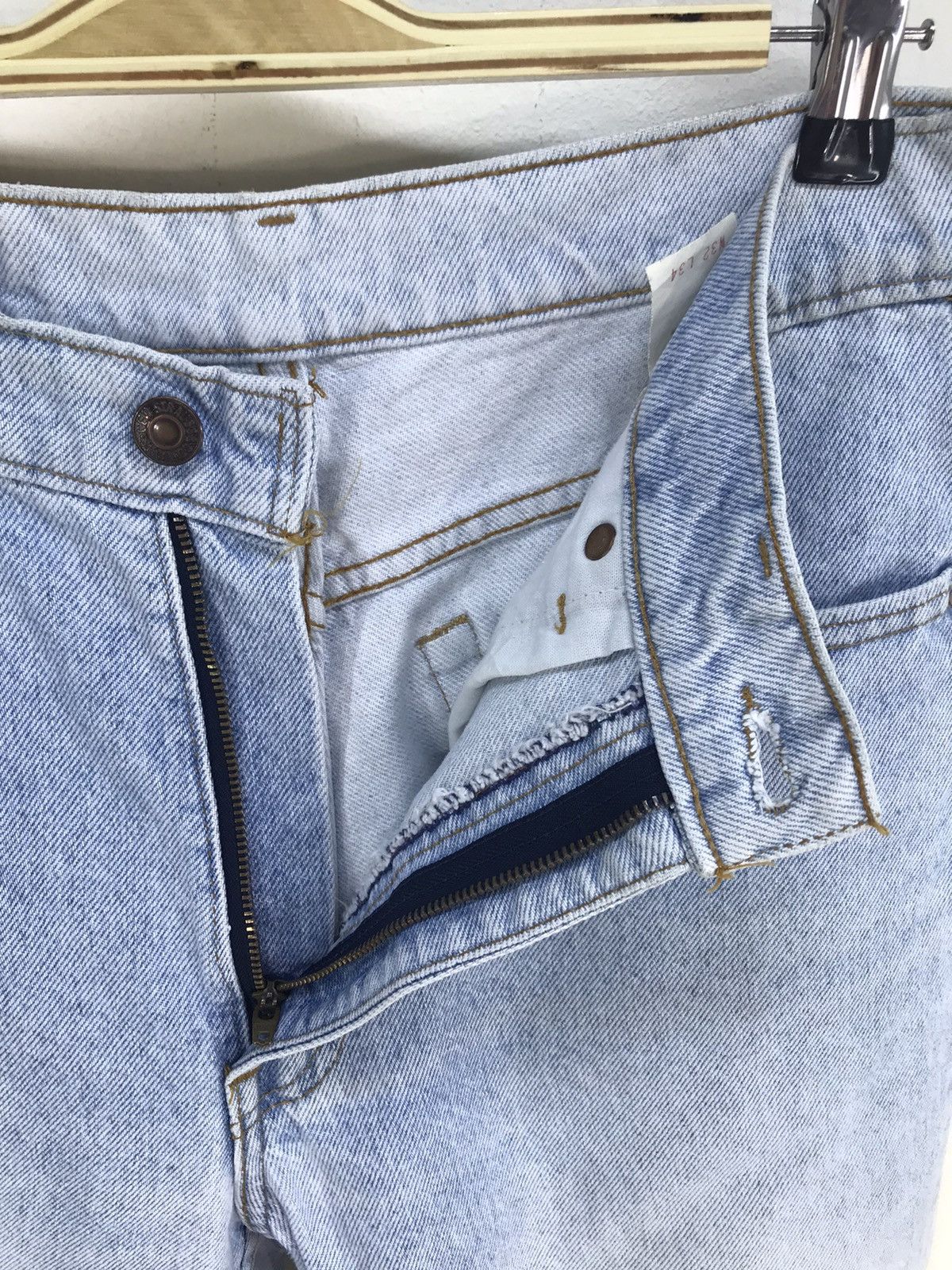 Levi's Vintage 1994 Lot 510 Levis Bleach Wash Yellowish Denim Jeans Size US 31 - 7 Thumbnail