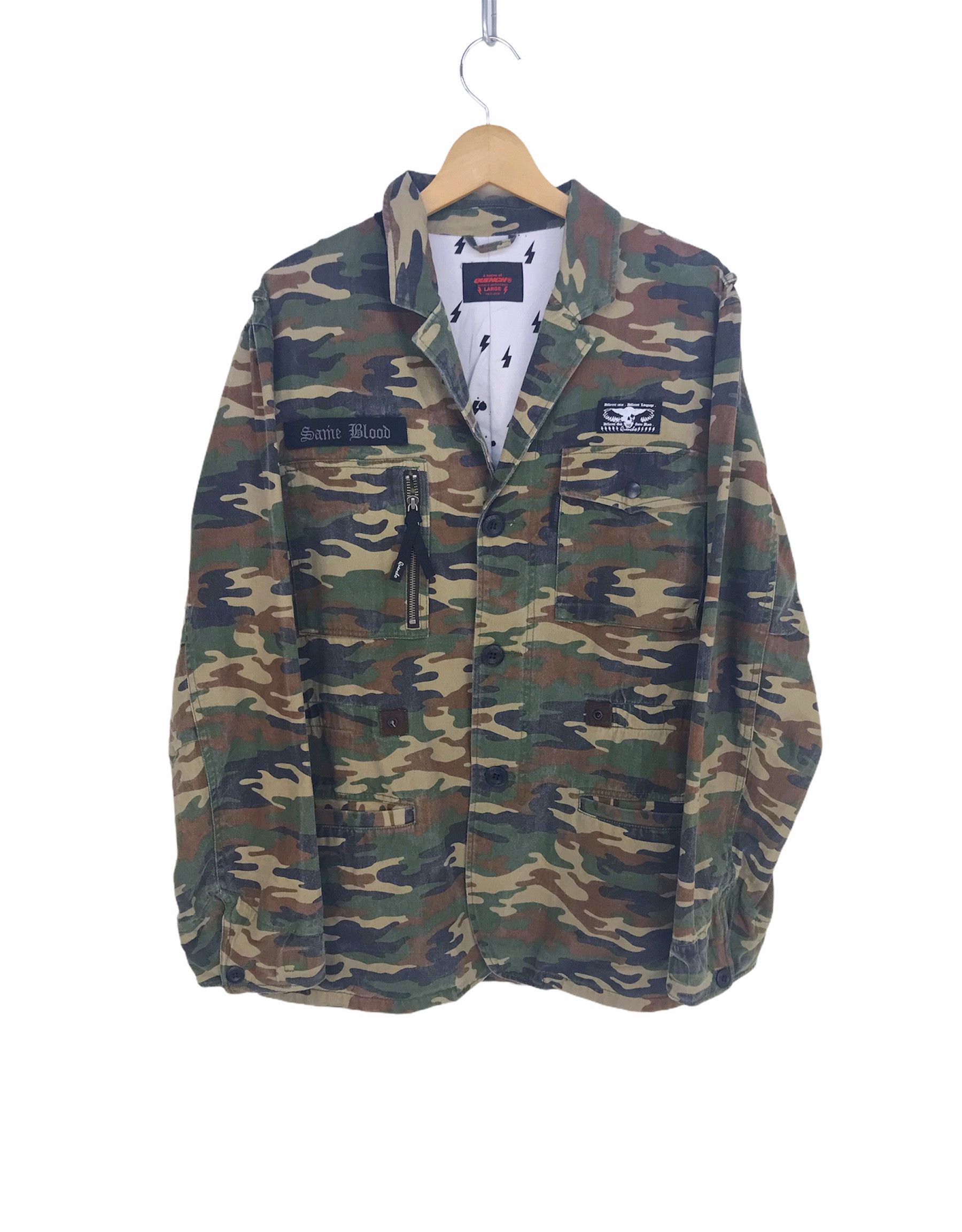 Japanese Brand QUENCH Camouflaged Military Field Jacket Size US L / EU 52-54 / 3 - 1 Thumbnail