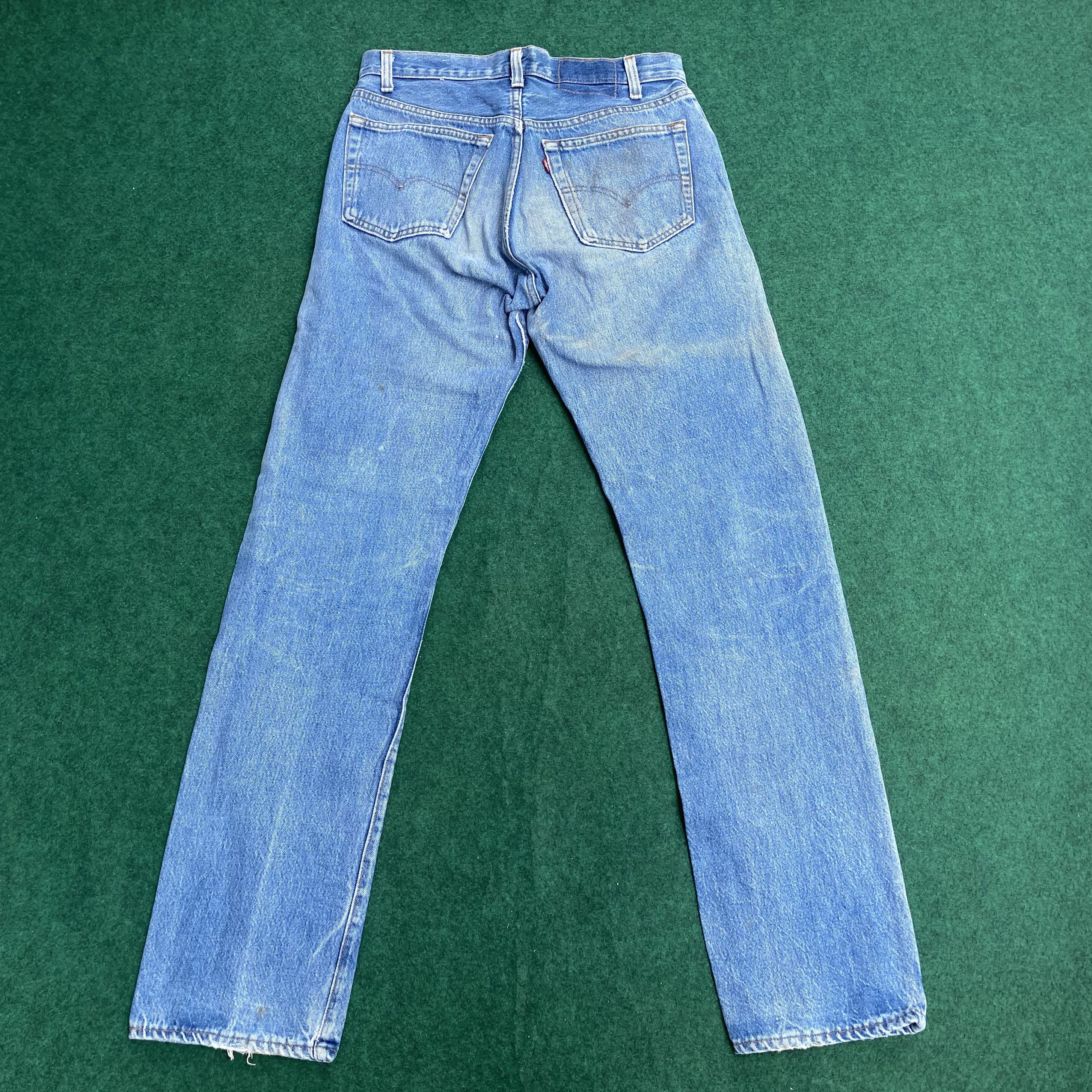 Levi's × Vintage Vtg Levis 501 Distressed Ripped Light Wash 80s Punk Jeans Size US 28 / EU 44 - 11 Thumbnail