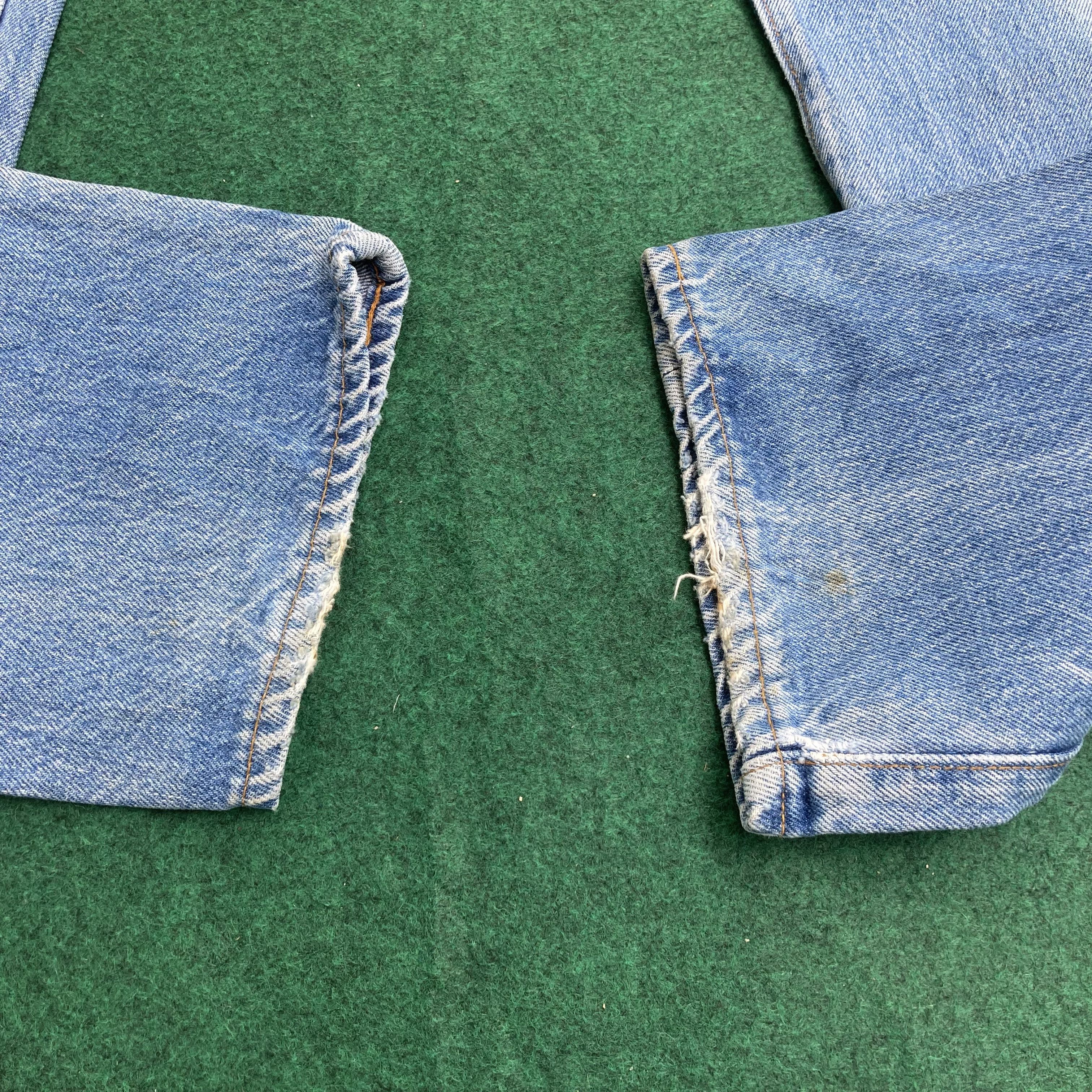 Levi's × Vintage Vtg Levis 501 Distressed Ripped Light Wash 80s Punk Jeans Size US 28 / EU 44 - 6 Thumbnail