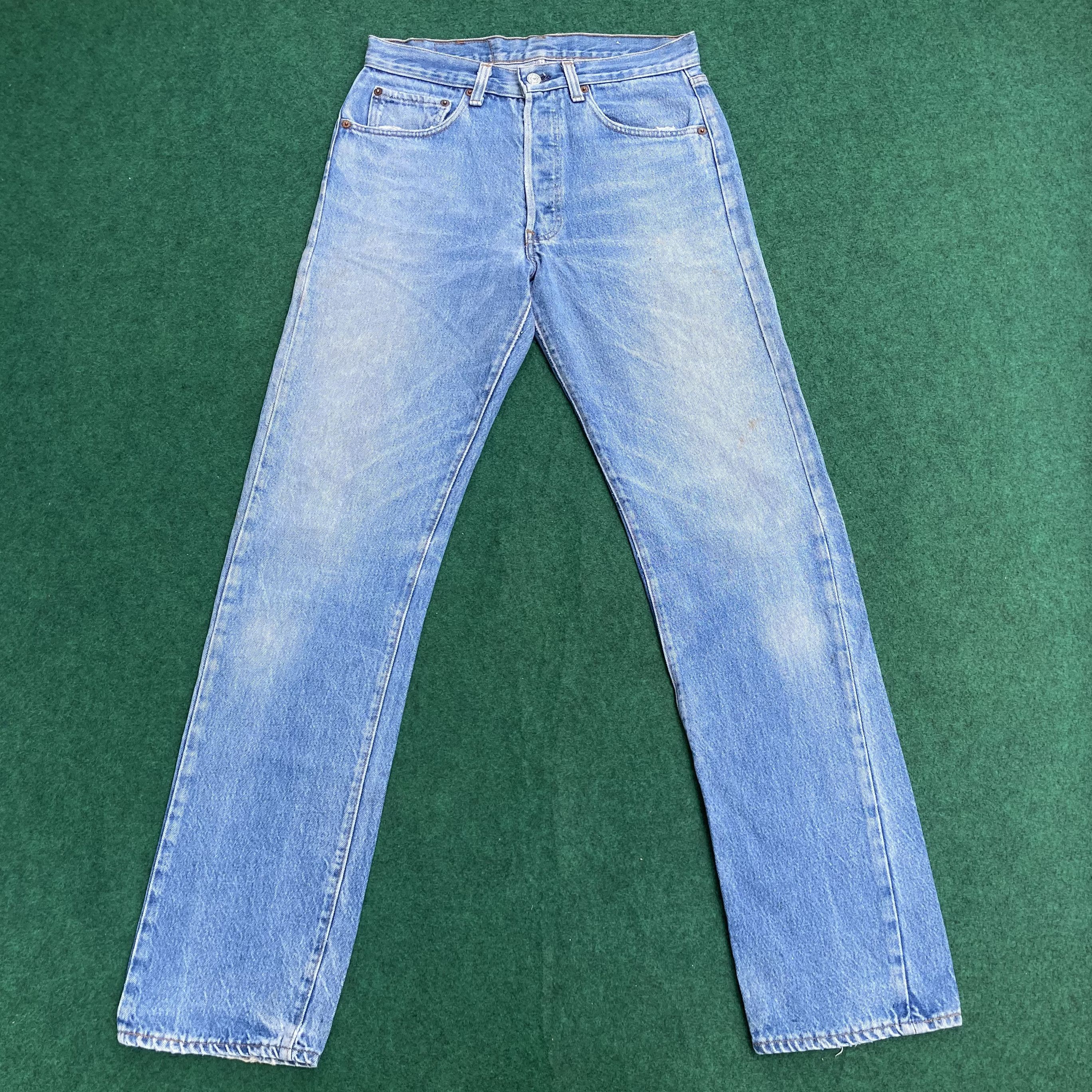 Levi's × Vintage Vtg Levis 501 Distressed Ripped Light Wash 80s Punk Jeans Size US 28 / EU 44 - 1 Thumbnail