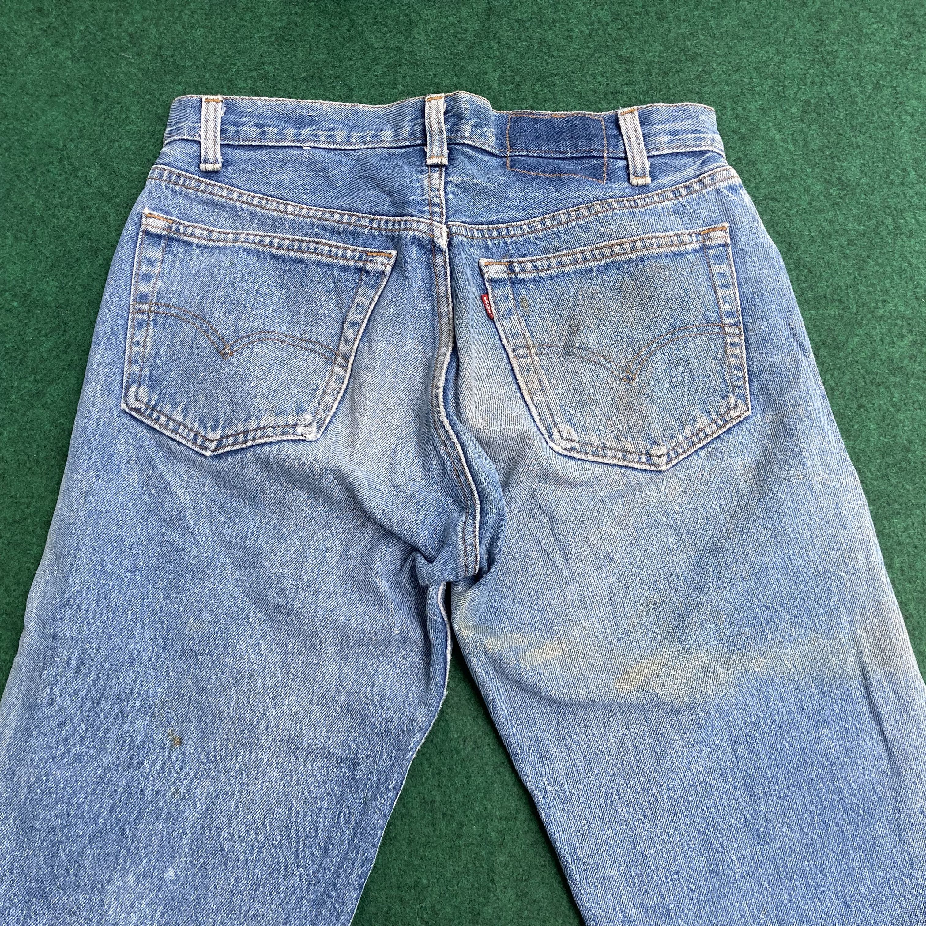 Levi's × Vintage Vtg Levis 501 Distressed Ripped Light Wash 80s Punk Jeans Size US 28 / EU 44 - 10 Thumbnail