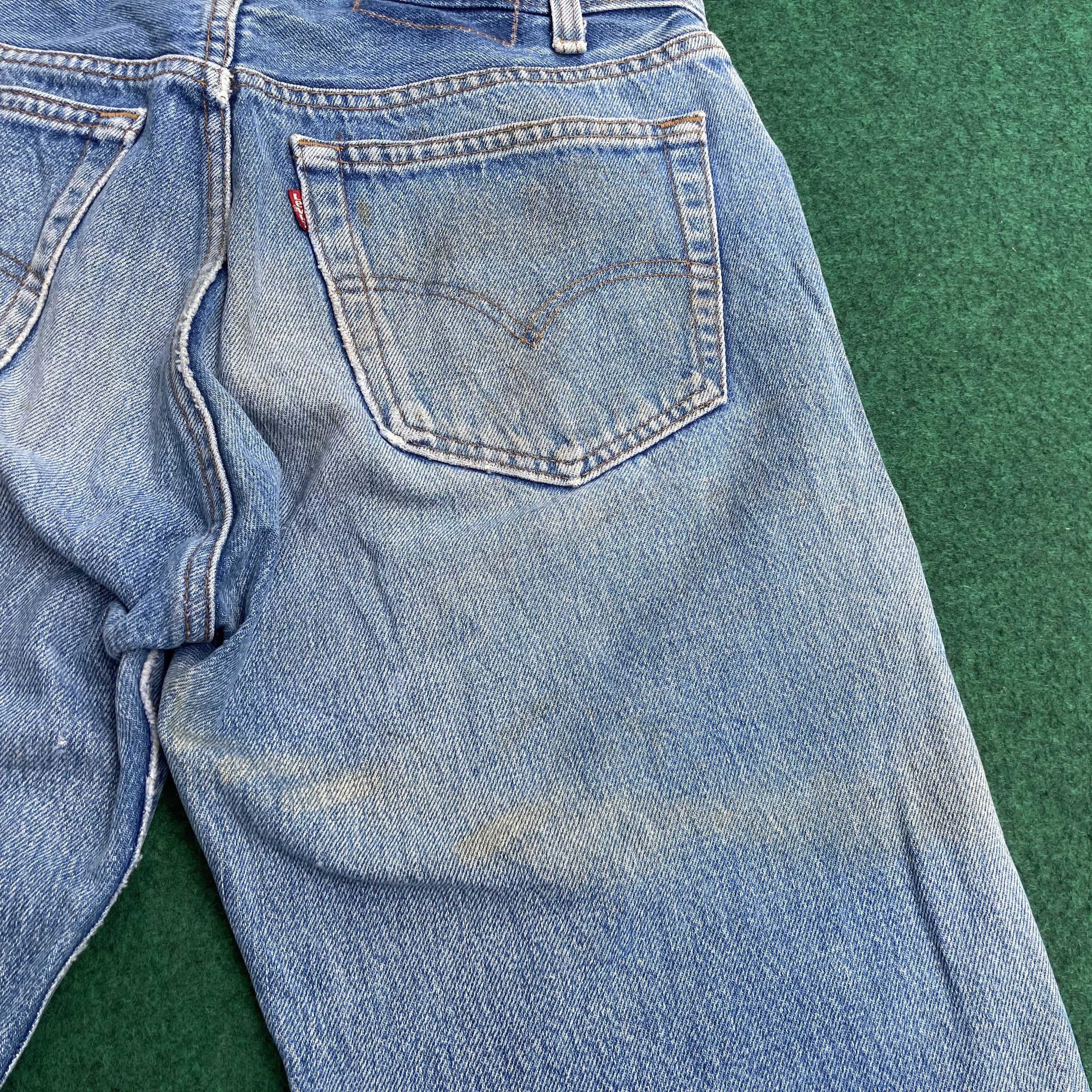 Levi's × Vintage Vtg Levis 501 Distressed Ripped Light Wash 80s Punk Jeans Size US 28 / EU 44 - 9 Thumbnail