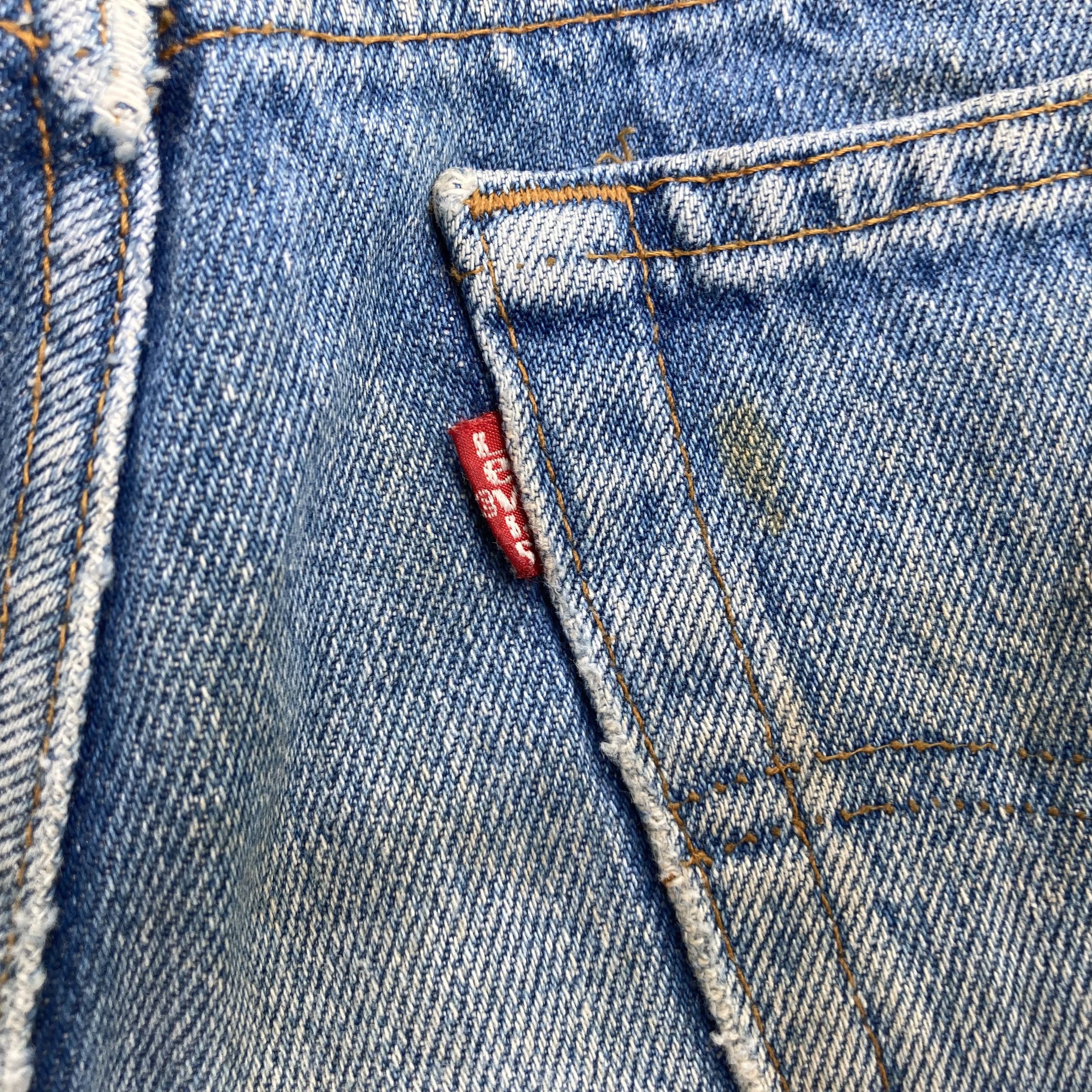 Levi's × Vintage Vtg Levis 501 Distressed Ripped Light Wash 80s Punk Jeans Size US 28 / EU 44 - 8 Thumbnail