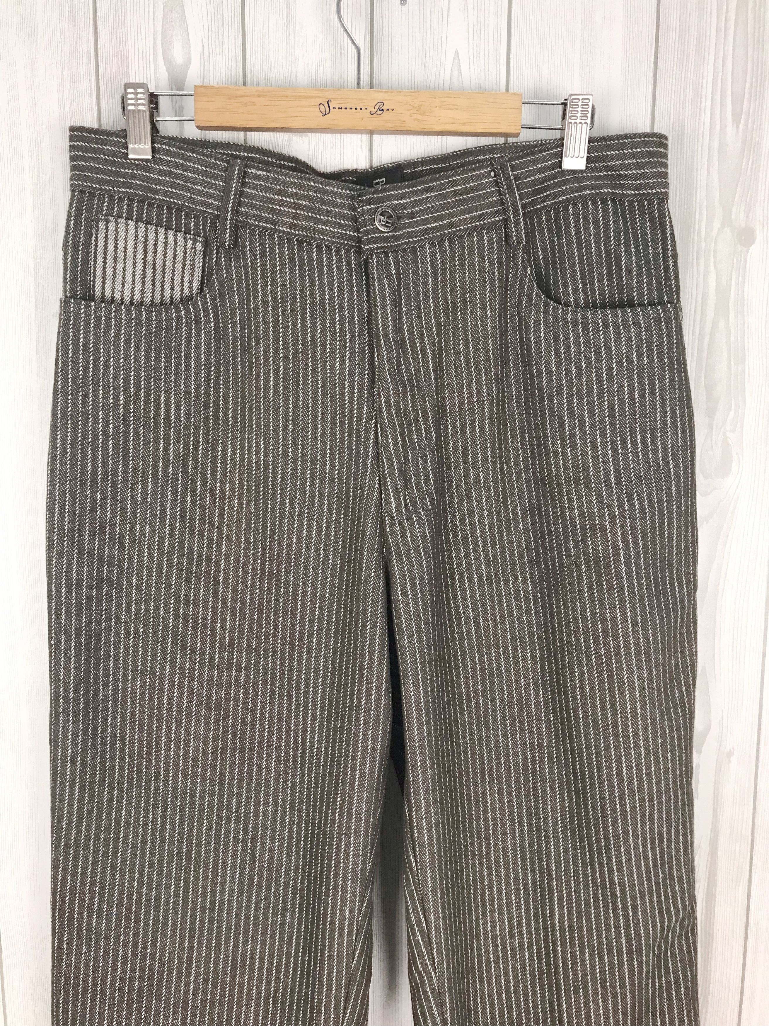 Carlo Palazzi Vintage CARLO PALAZZI Striped Denim Jeans Size US 34 / EU 50 - 2 Thumbnail