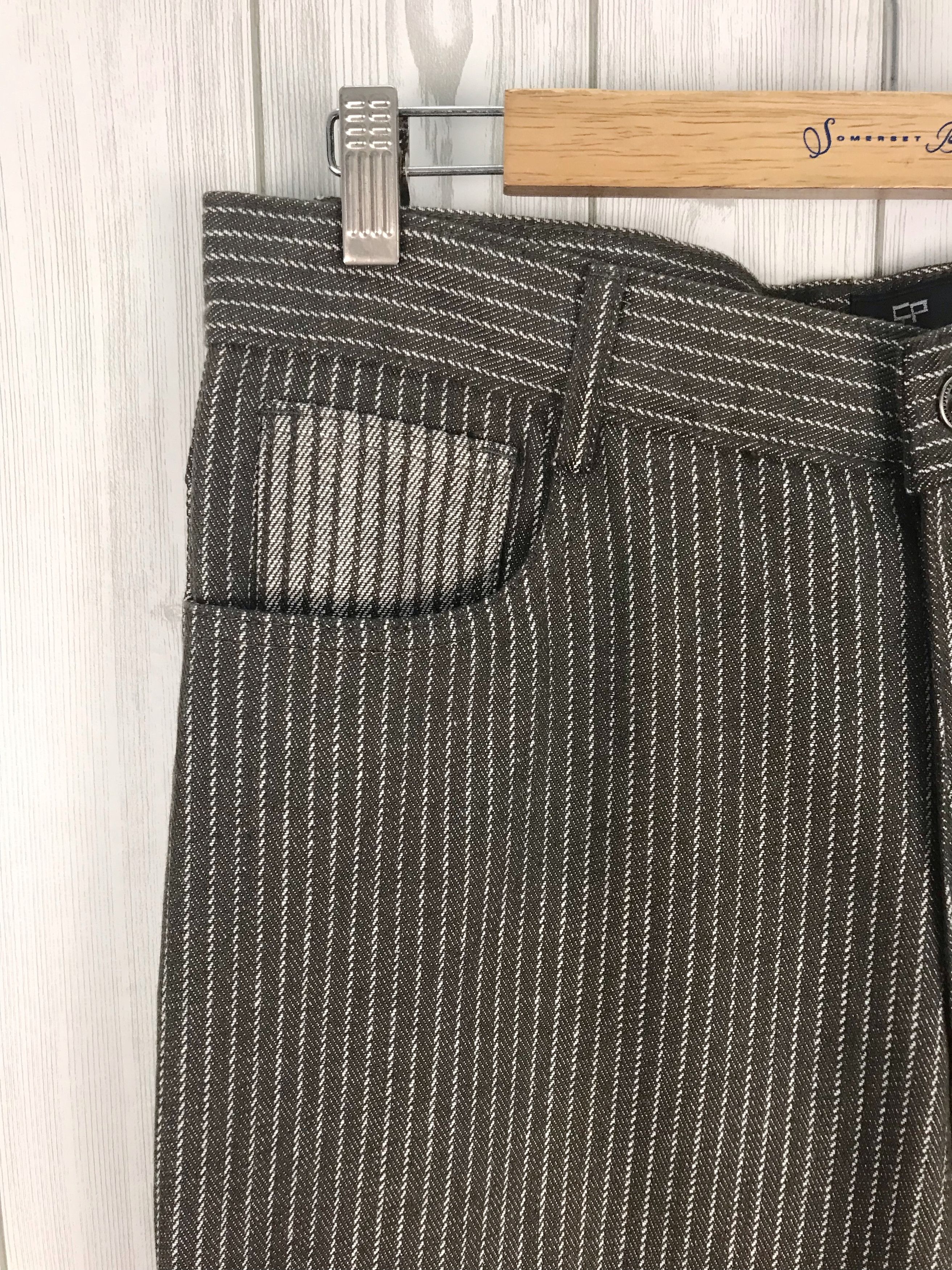Carlo Palazzi Vintage CARLO PALAZZI Striped Denim Jeans Size US 34 / EU 50 - 3 Thumbnail