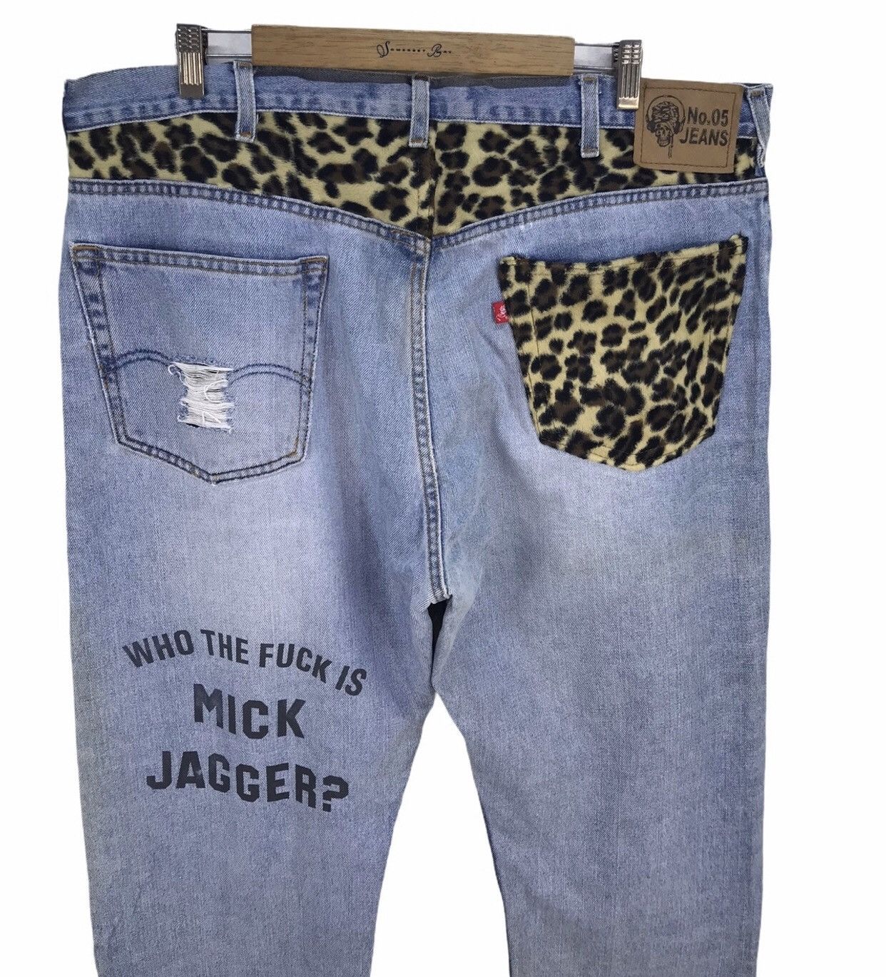 Levi's Vintage Levis Reconstructed/Custom By No 5 Jeans Mick Jagger Size US 39 - 2 Thumbnail