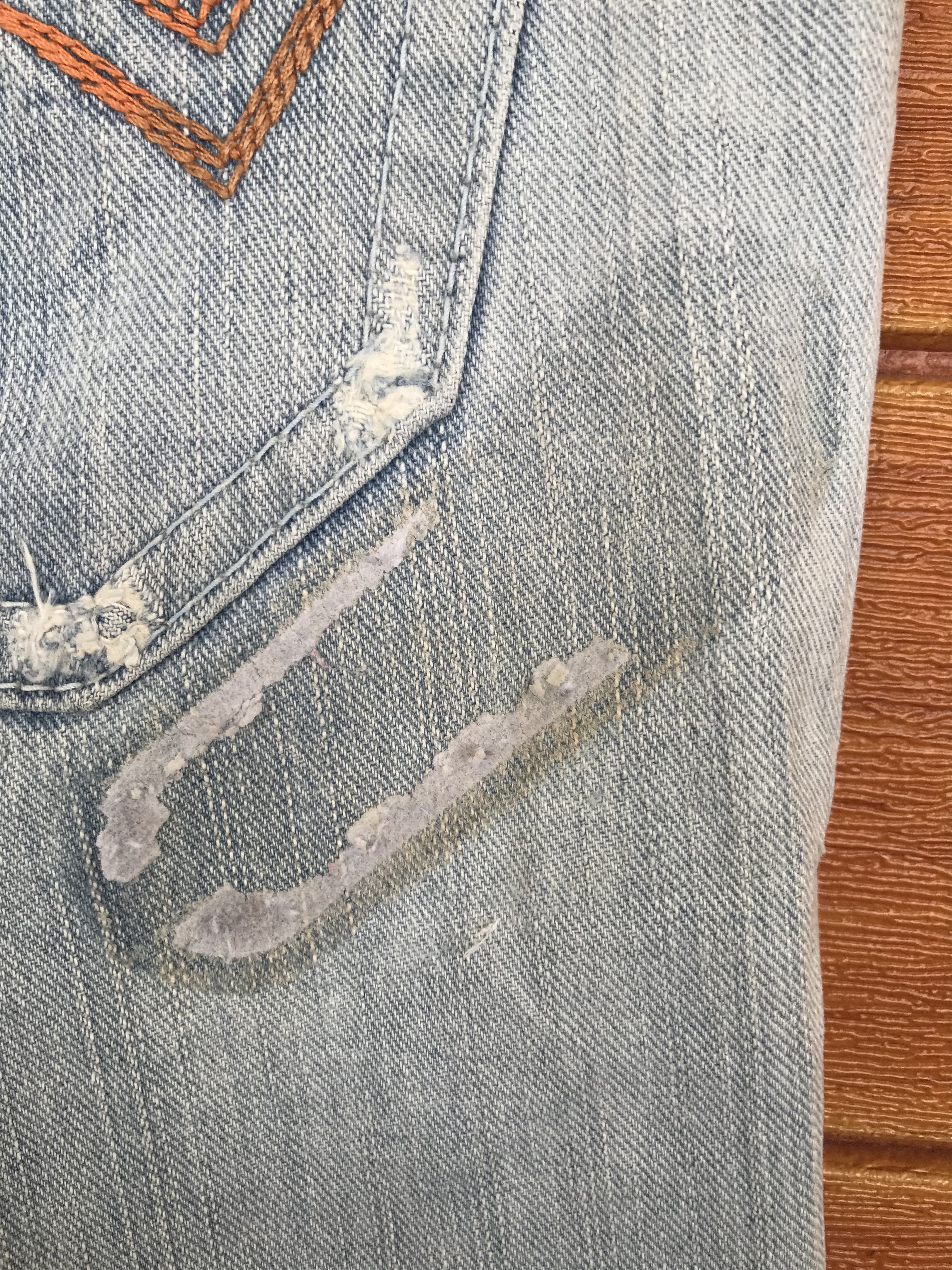Edwin Flare Jeans Edwin Patchwork Distressed Denim Boot Cut Size US 31 - 16 Thumbnail