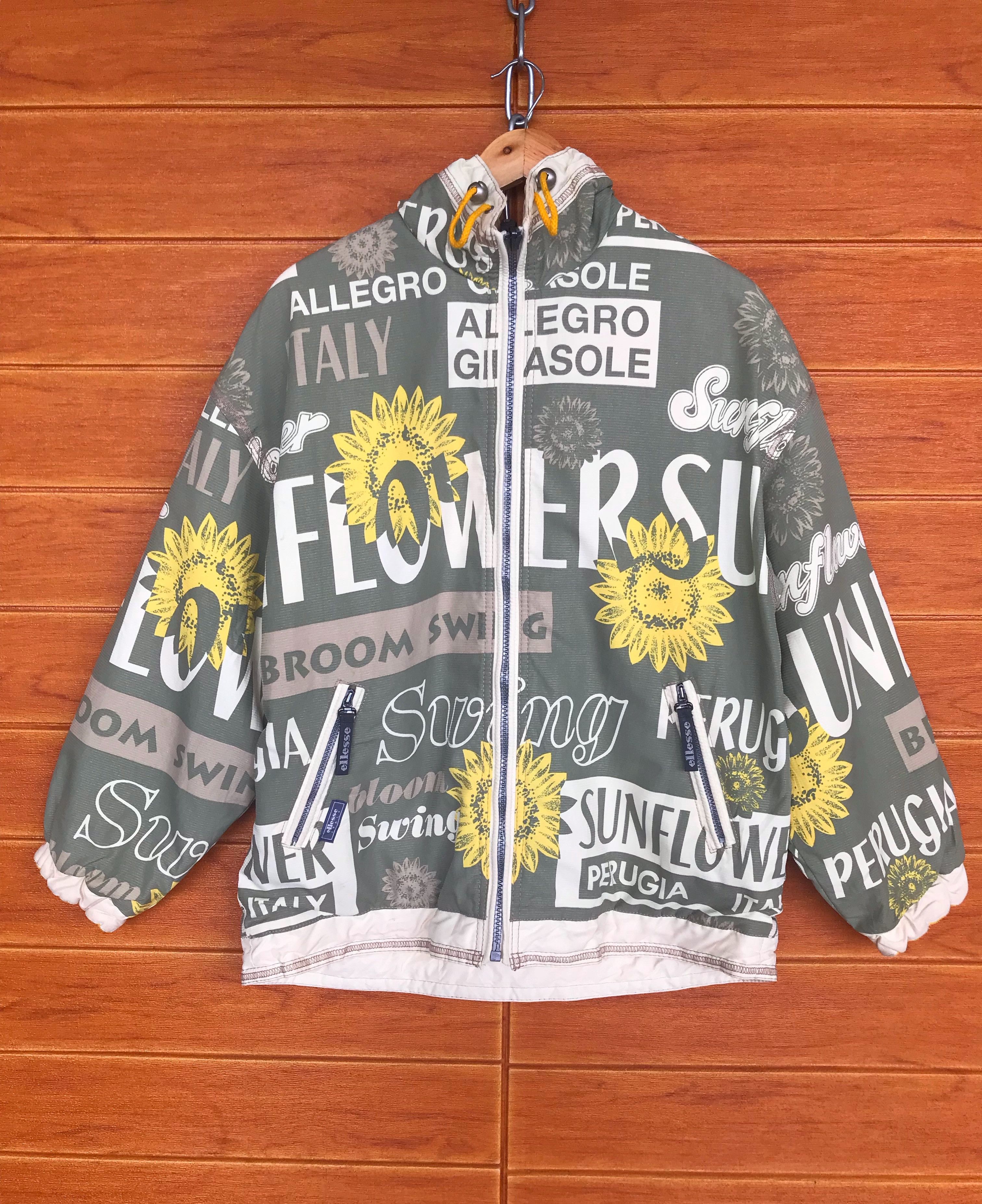 Ellesse Vintage 90s ELLESSE SUNFLOWER Reversible Jacket Size US L / EU 52-54 / 3 - 1 Thumbnail
