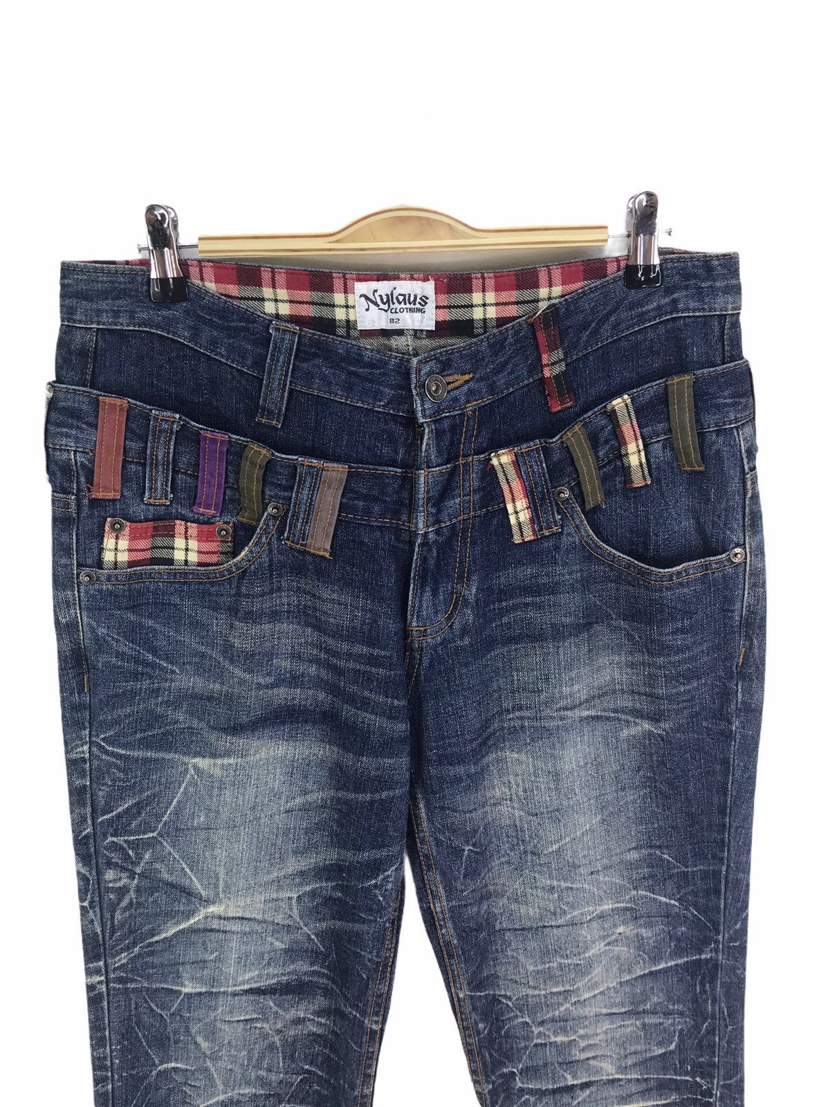 Comme des Garcons × Undercover Japanese Brand Double Waist Denim Jeans Nice Size US 31 - 1 Thumbnail