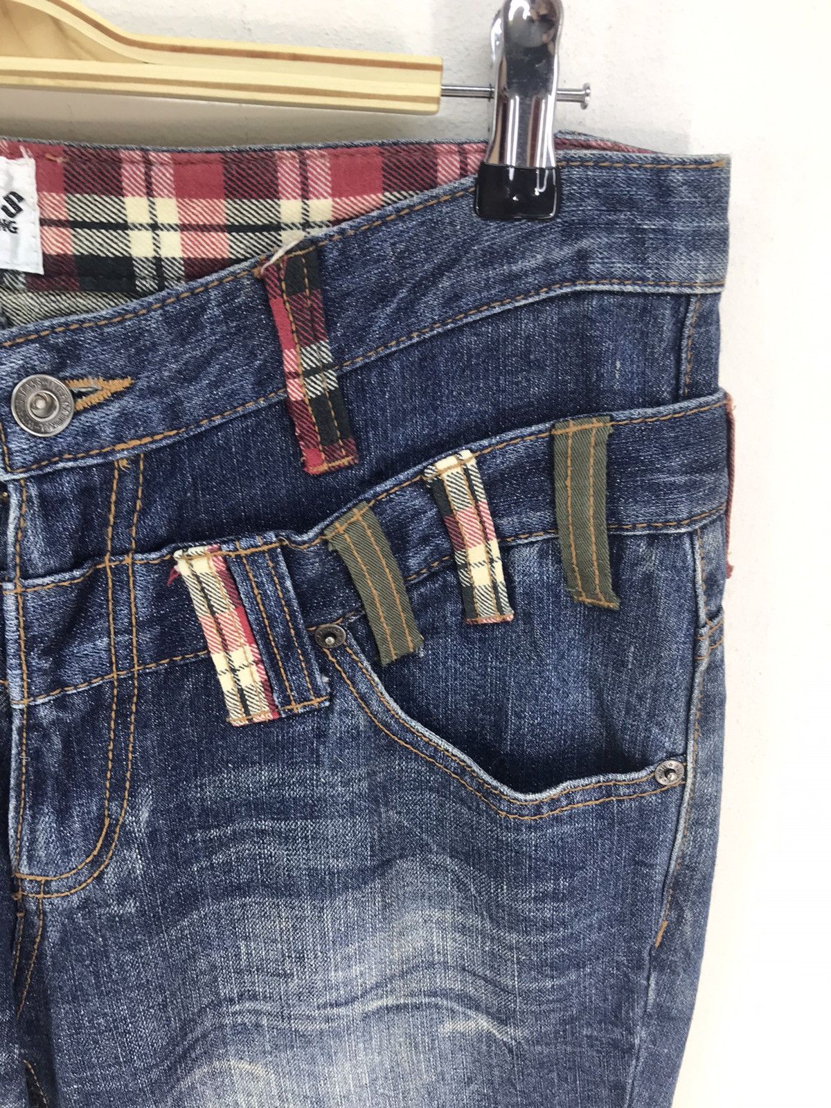 Comme des Garcons × Undercover Japanese Brand Double Waist Denim Jeans Nice Size US 31 - 8 Thumbnail