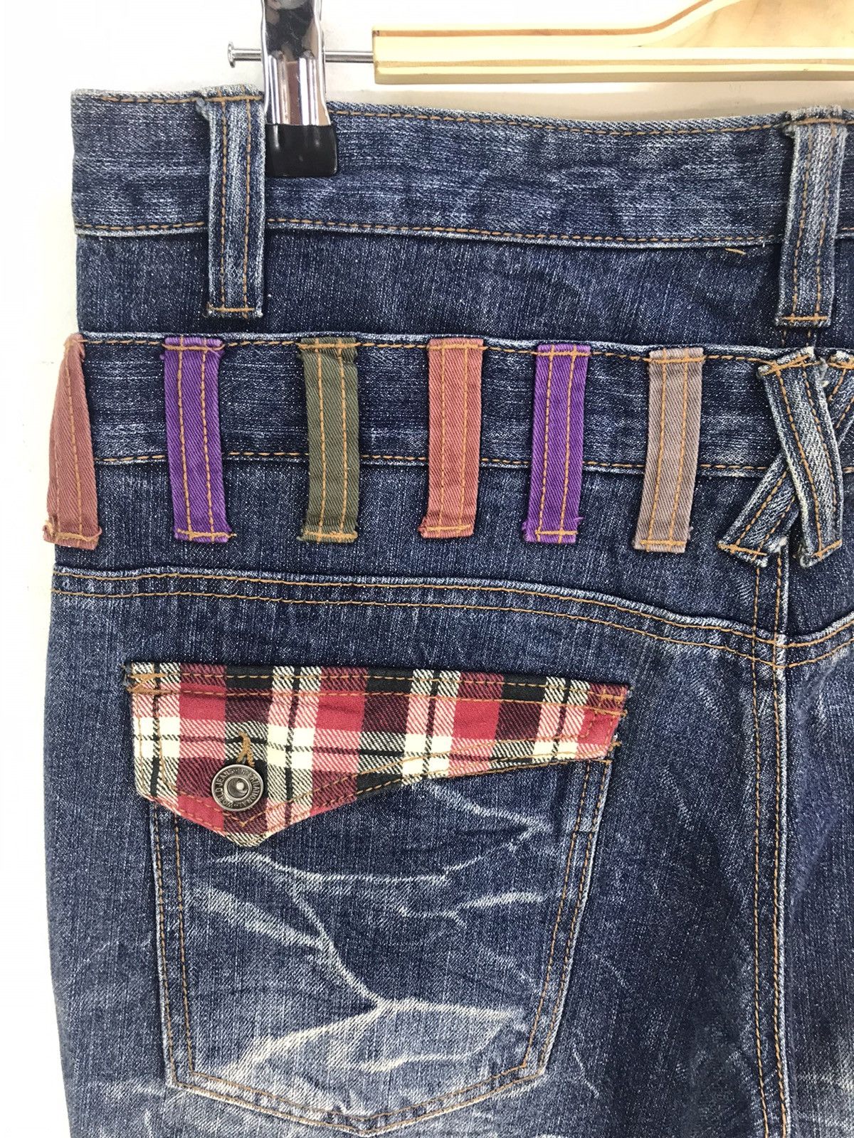 Comme des Garcons × Undercover Japanese Brand Double Waist Denim Jeans Nice Size US 31 - 9 Thumbnail