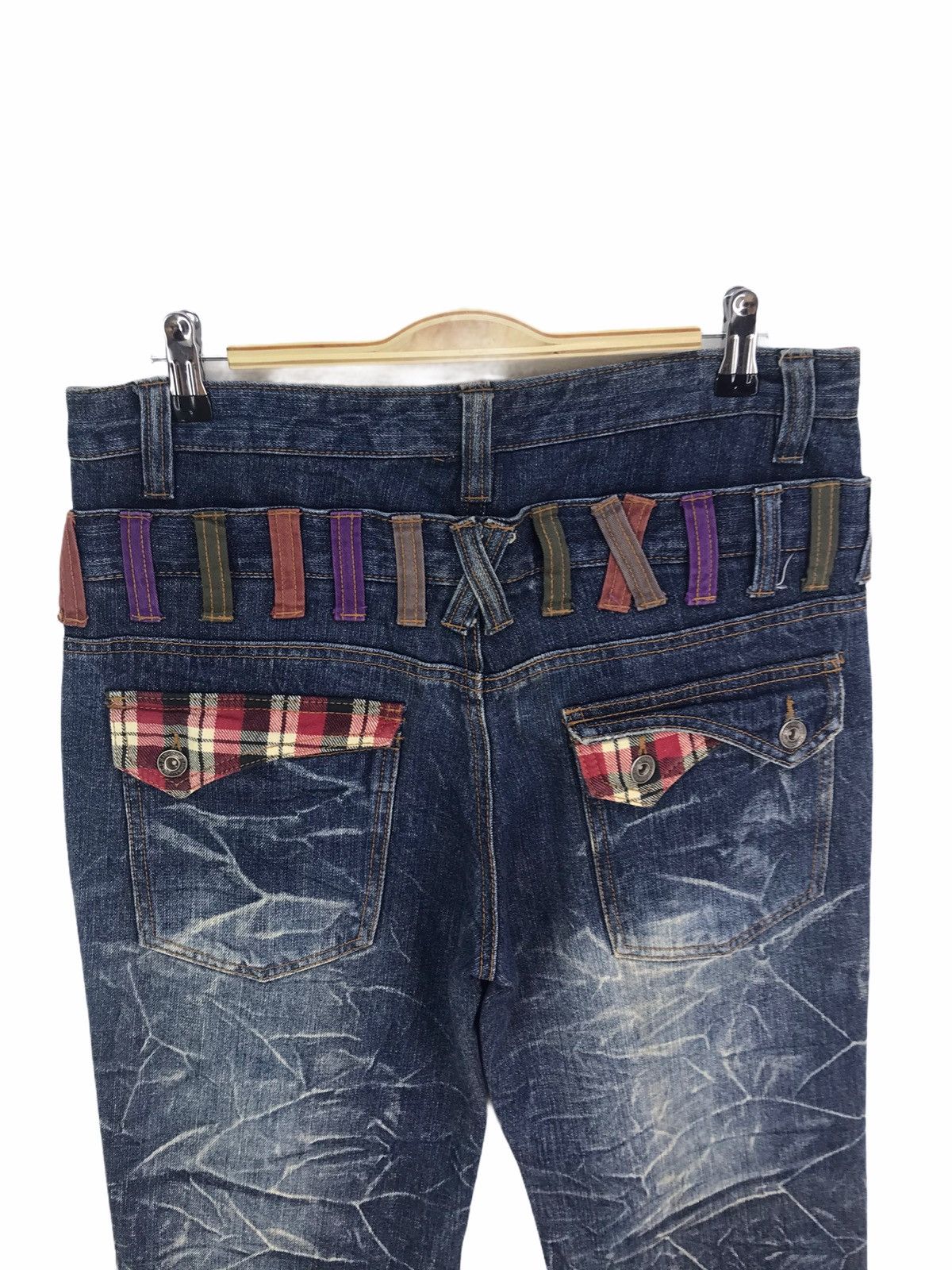 Comme des Garcons × Undercover Japanese Brand Double Waist Denim Jeans Nice Size US 31 - 5 Thumbnail