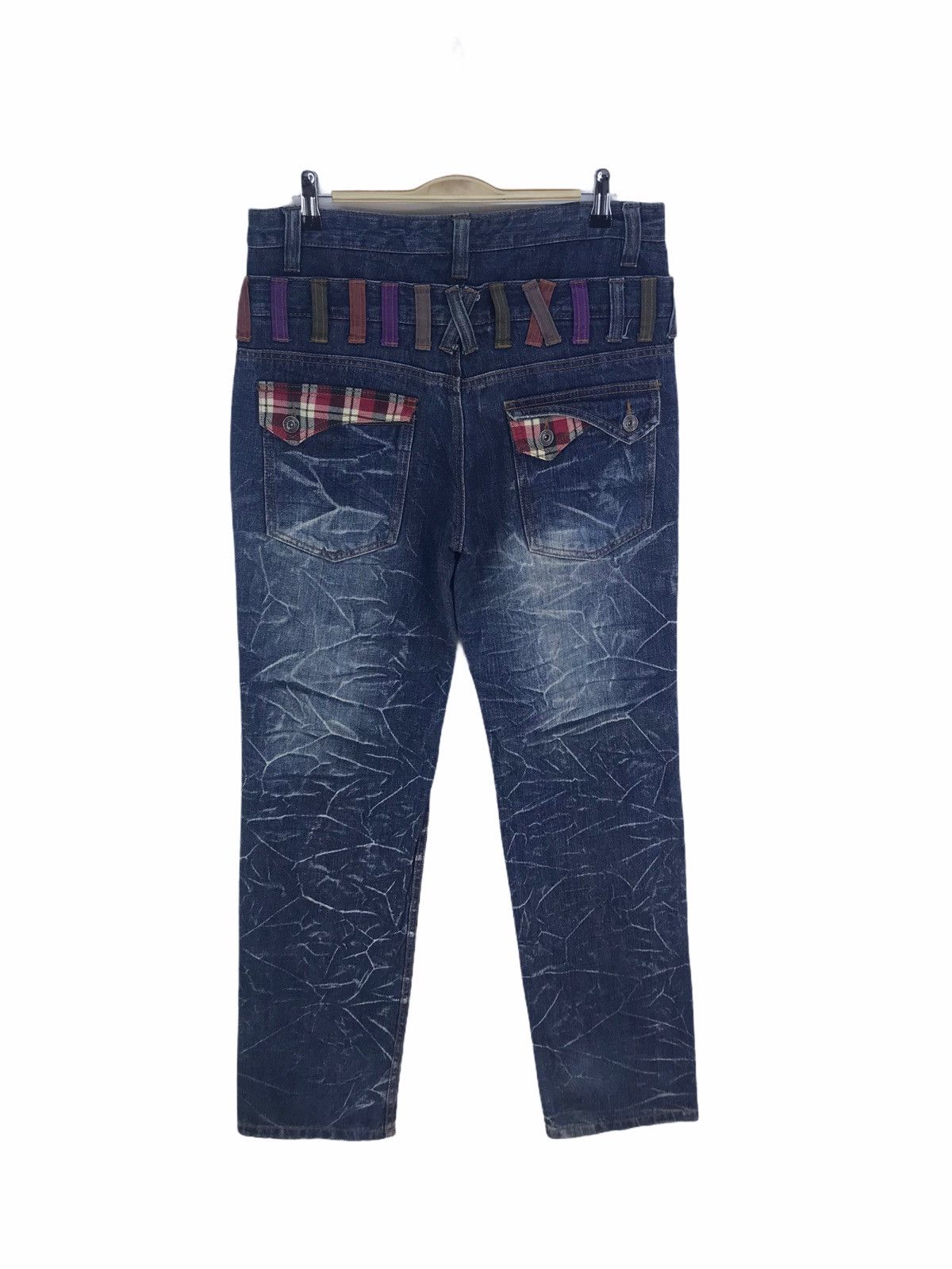 Comme des Garcons × Undercover Japanese Brand Double Waist Denim Jeans Nice Size US 31 - 4 Thumbnail