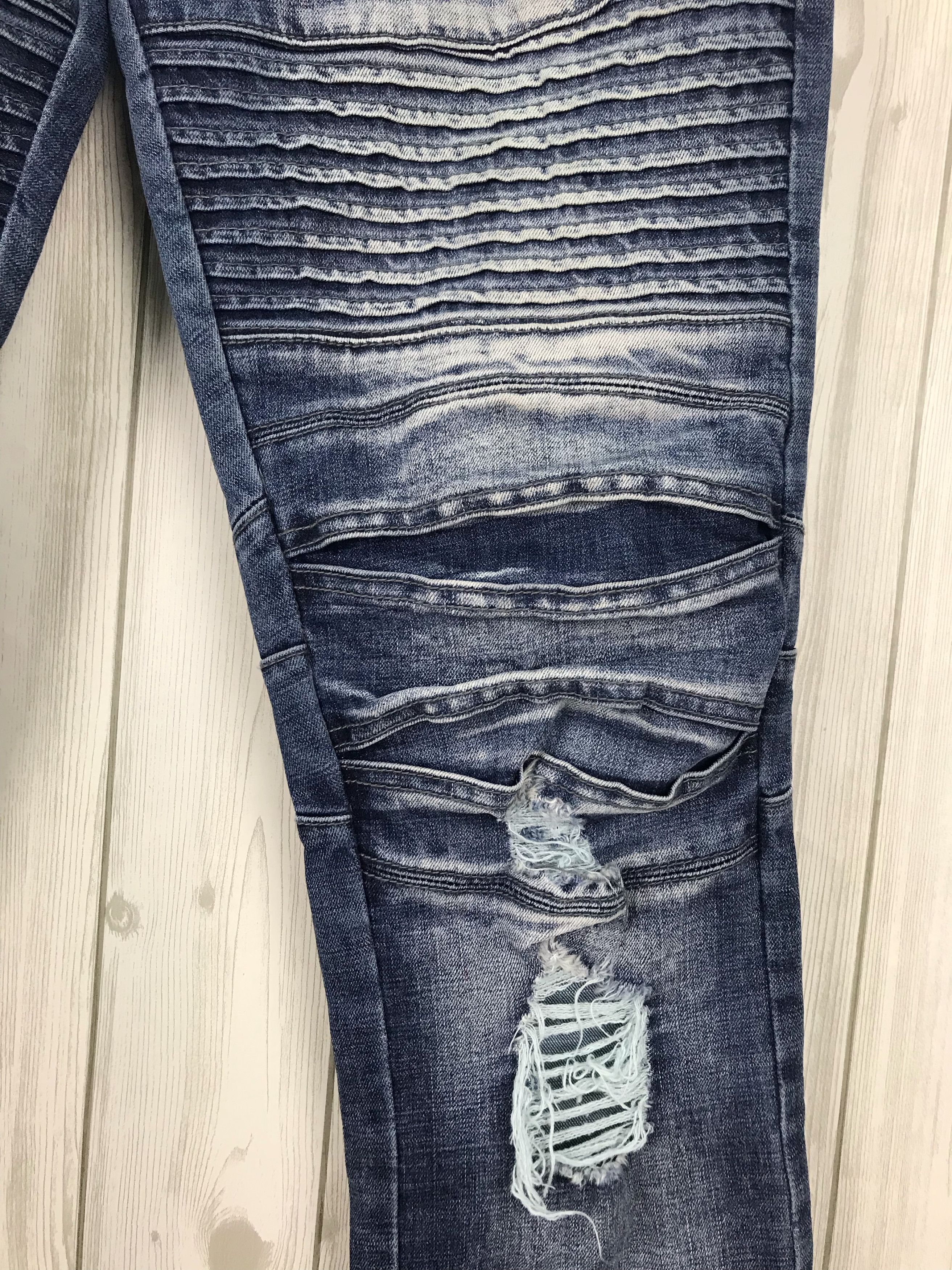 Affliction Japanese Brand VICTORIOUS Distressed Biker Denim Jeans Size US 34 / EU 50 - 6 Thumbnail