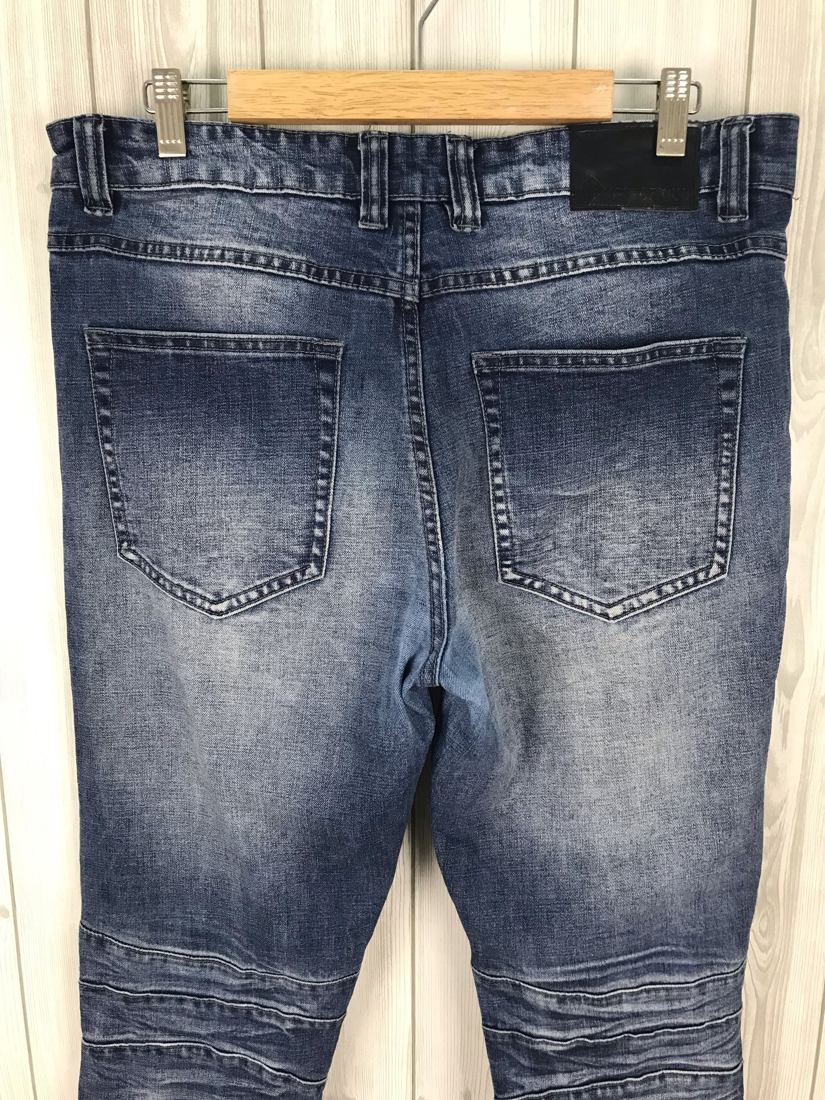 Affliction Japanese Brand VICTORIOUS Distressed Biker Denim Jeans Size US 34 / EU 50 - 10 Thumbnail