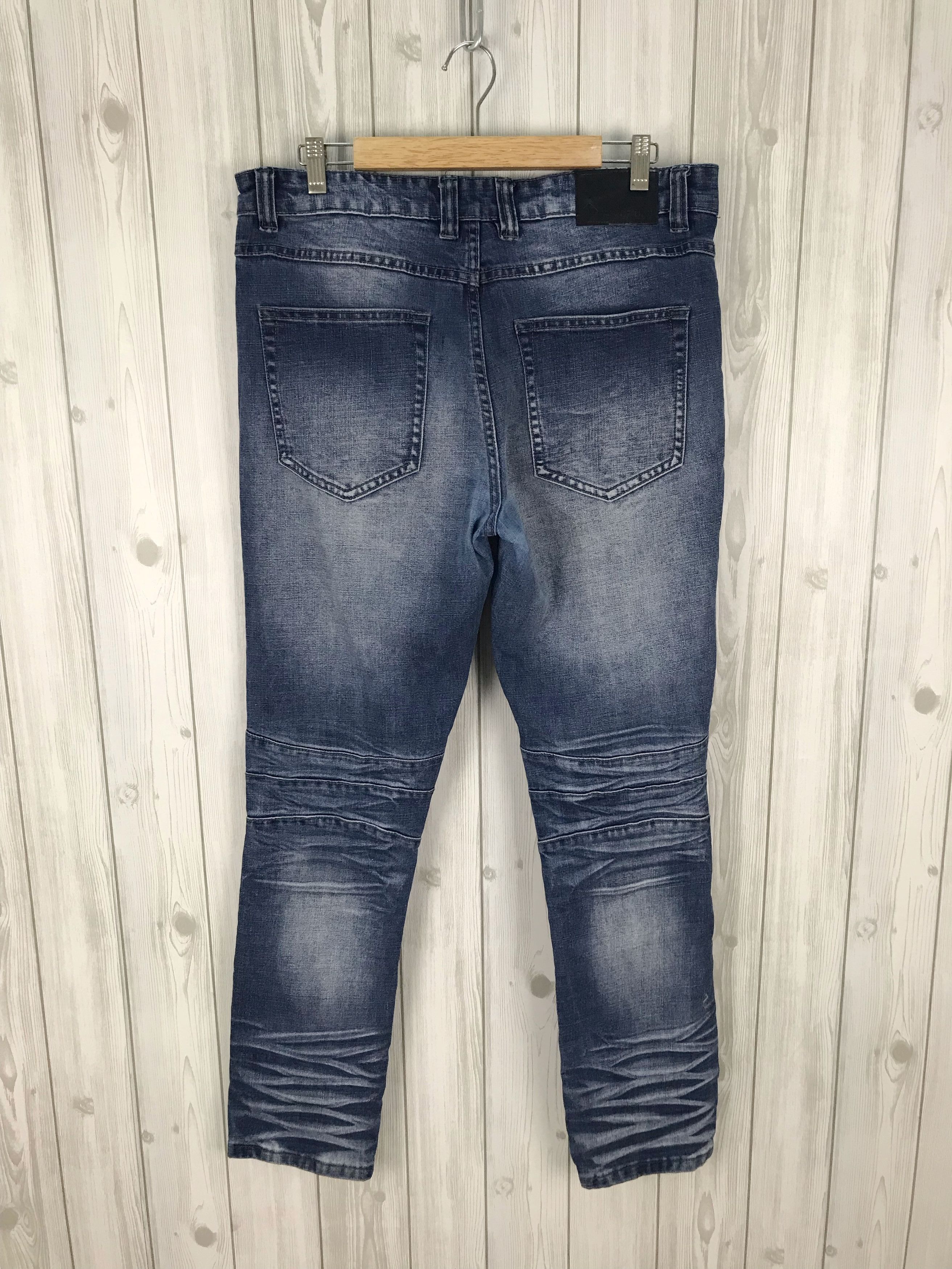 Affliction Japanese Brand VICTORIOUS Distressed Biker Denim Jeans Size US 34 / EU 50 - 9 Thumbnail