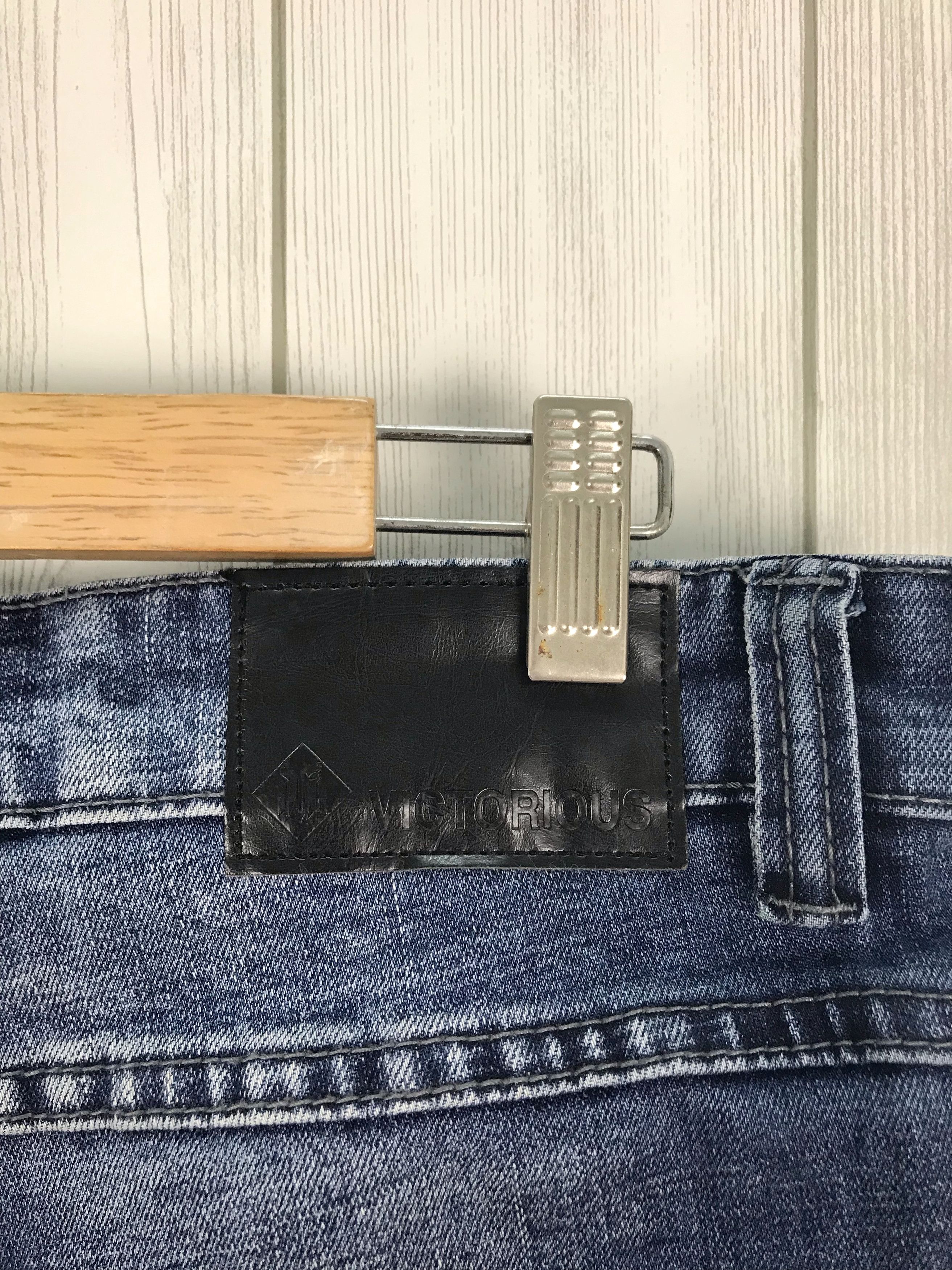 Affliction Japanese Brand VICTORIOUS Distressed Biker Denim Jeans Size US 34 / EU 50 - 13 Thumbnail