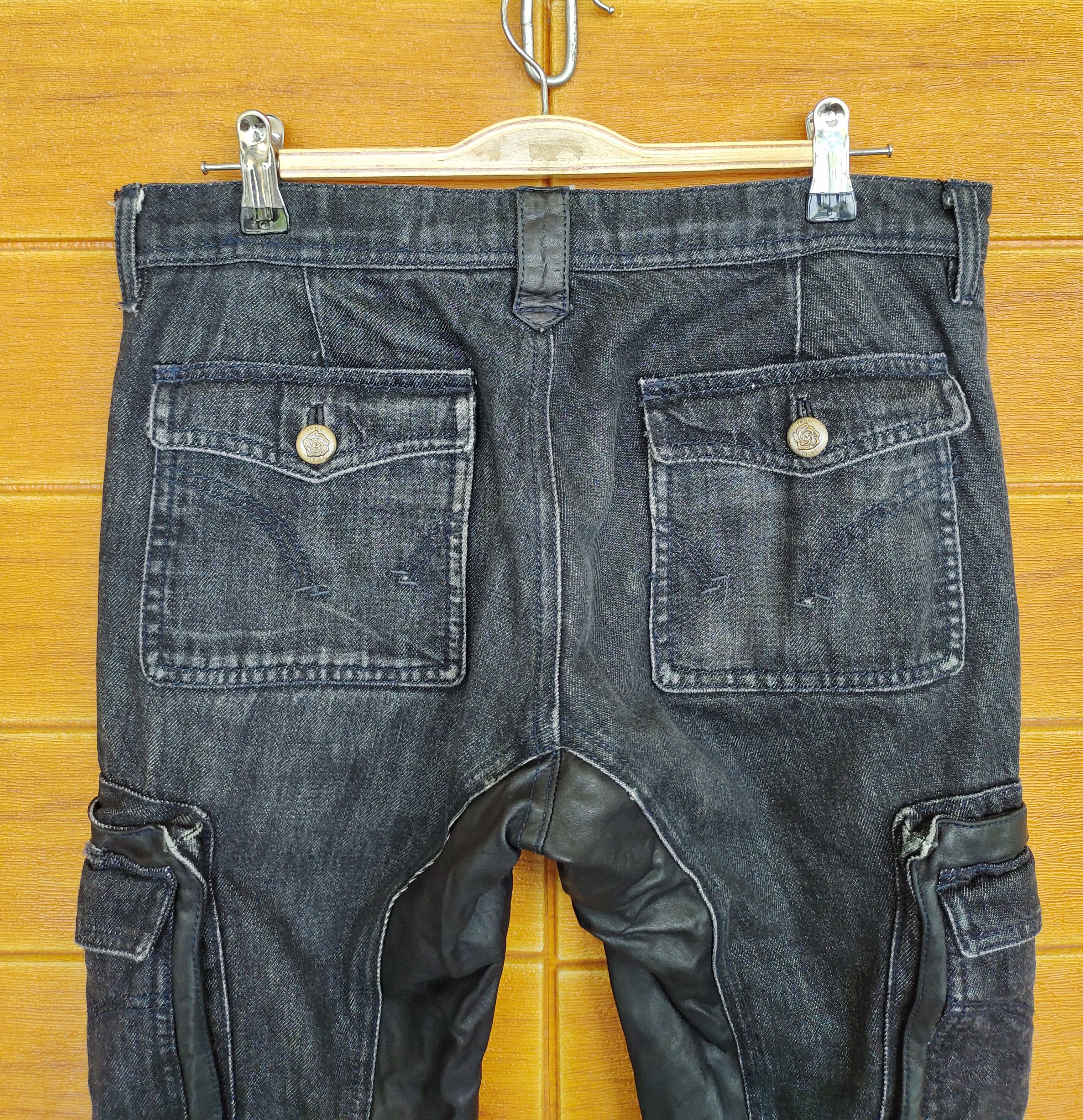 Japanese Brand Japanese Brand PRIGS Hybrid Denim Cargo Pants Size US 31 - 15 Thumbnail