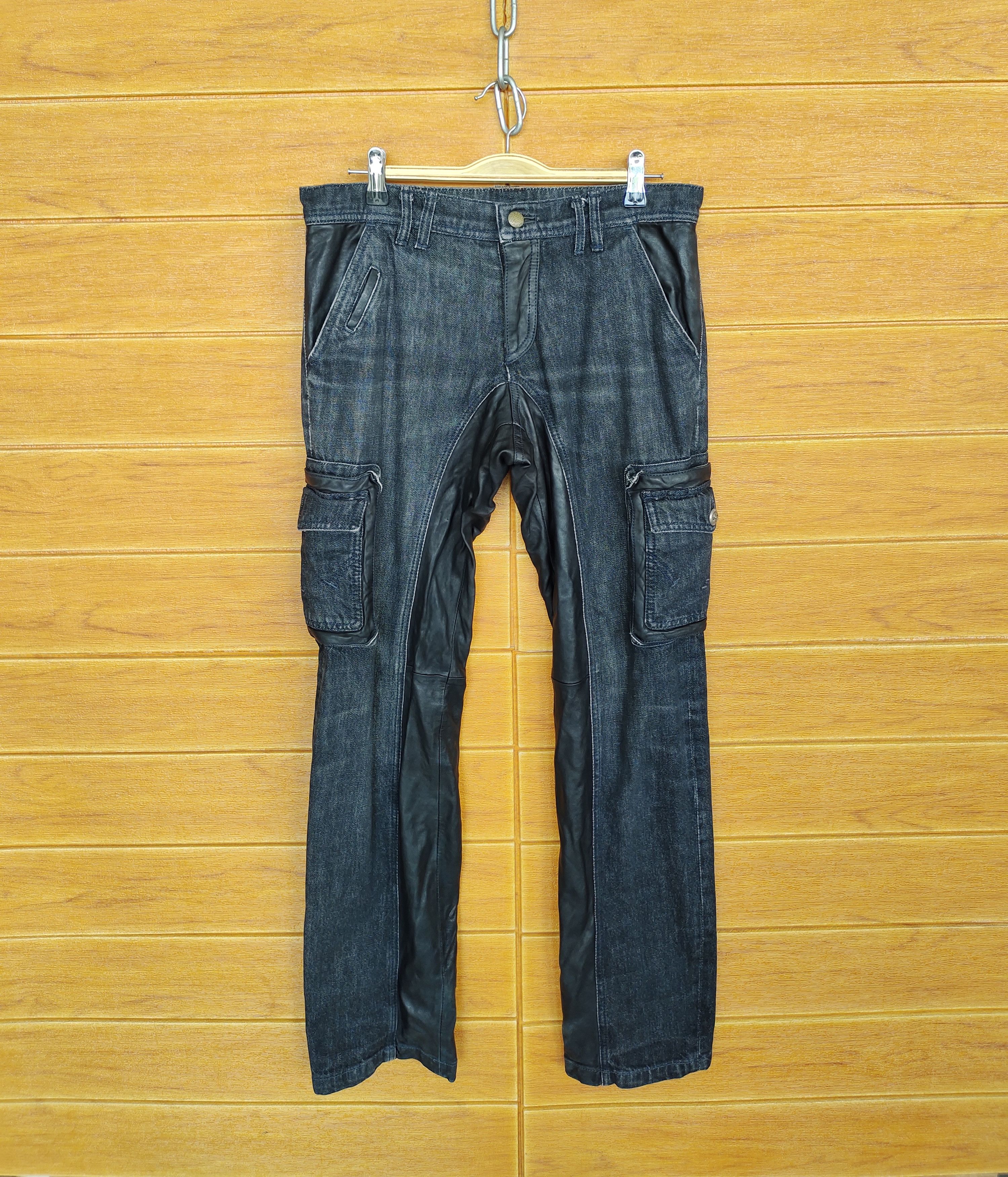 Japanese Brand Japanese Brand PRIGS Hybrid Denim Cargo Pants Size US 31 - 2 Thumbnail