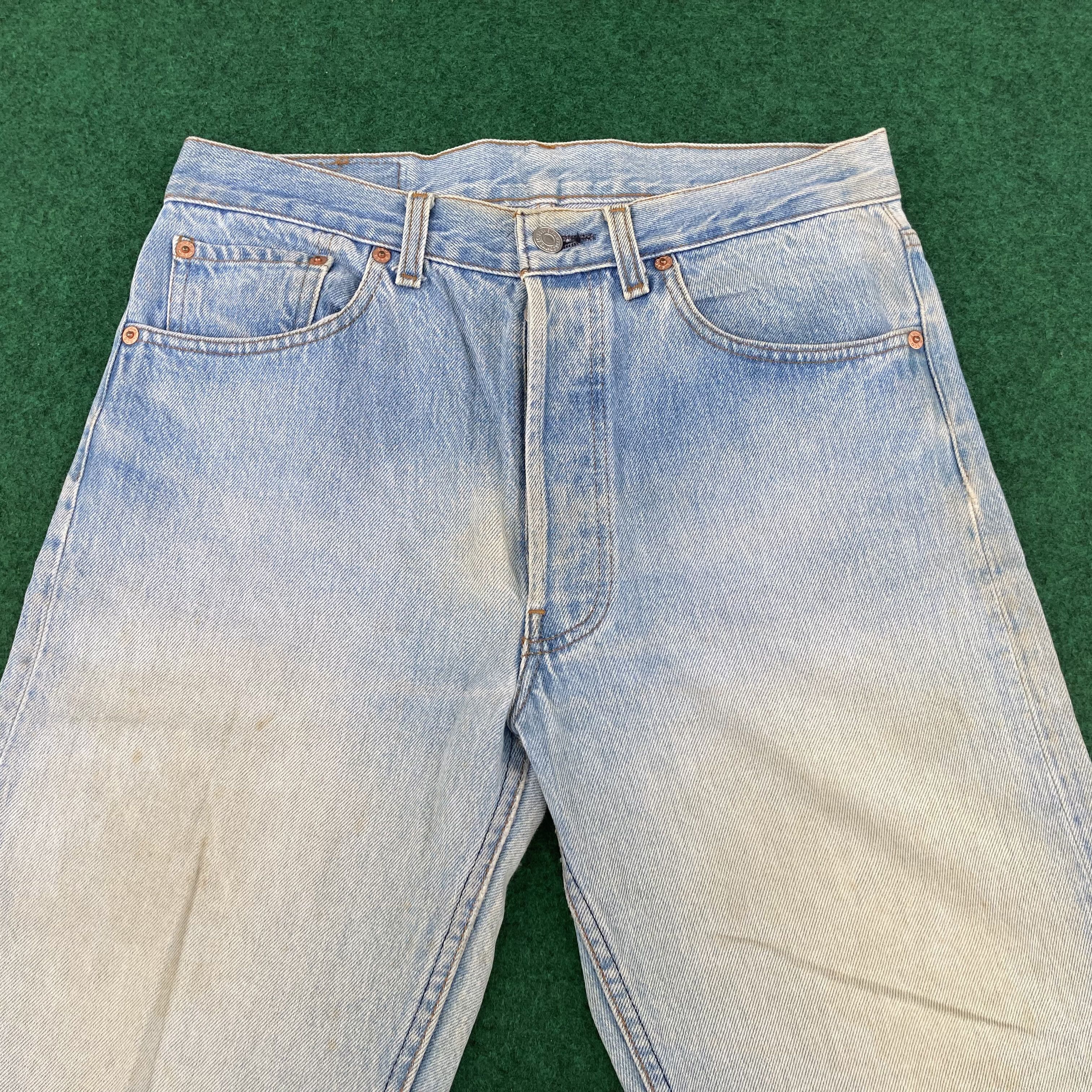 Levi's × Vintage Vtg Levis 501xx Distressed Ripped Light Wash 90s Jeans Size US 30 / EU 46 - 3 Thumbnail