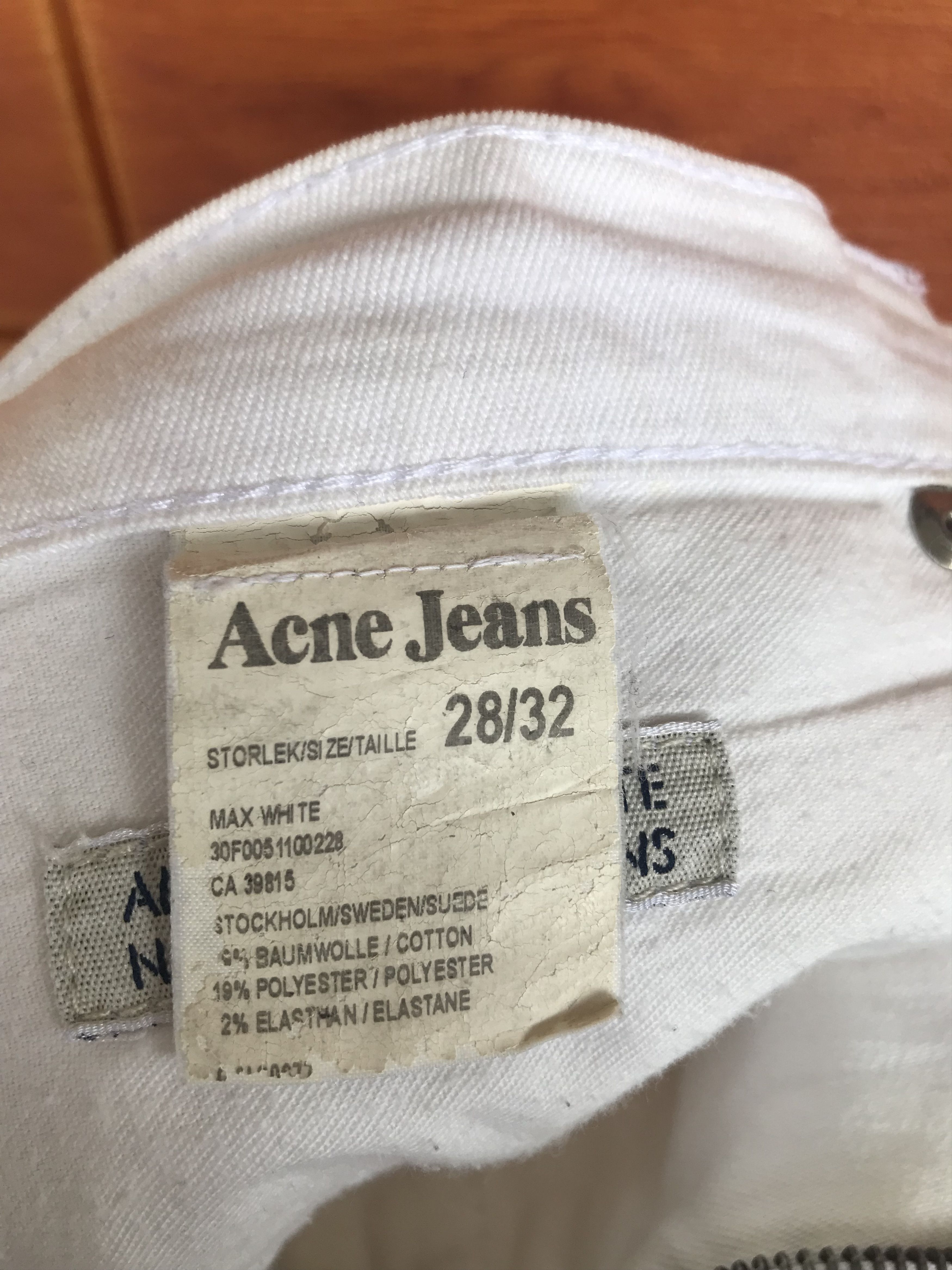 Acne Studios Acne Max White Slim Fit Denim Pants Size US 28 / EU 44 - 8 Thumbnail