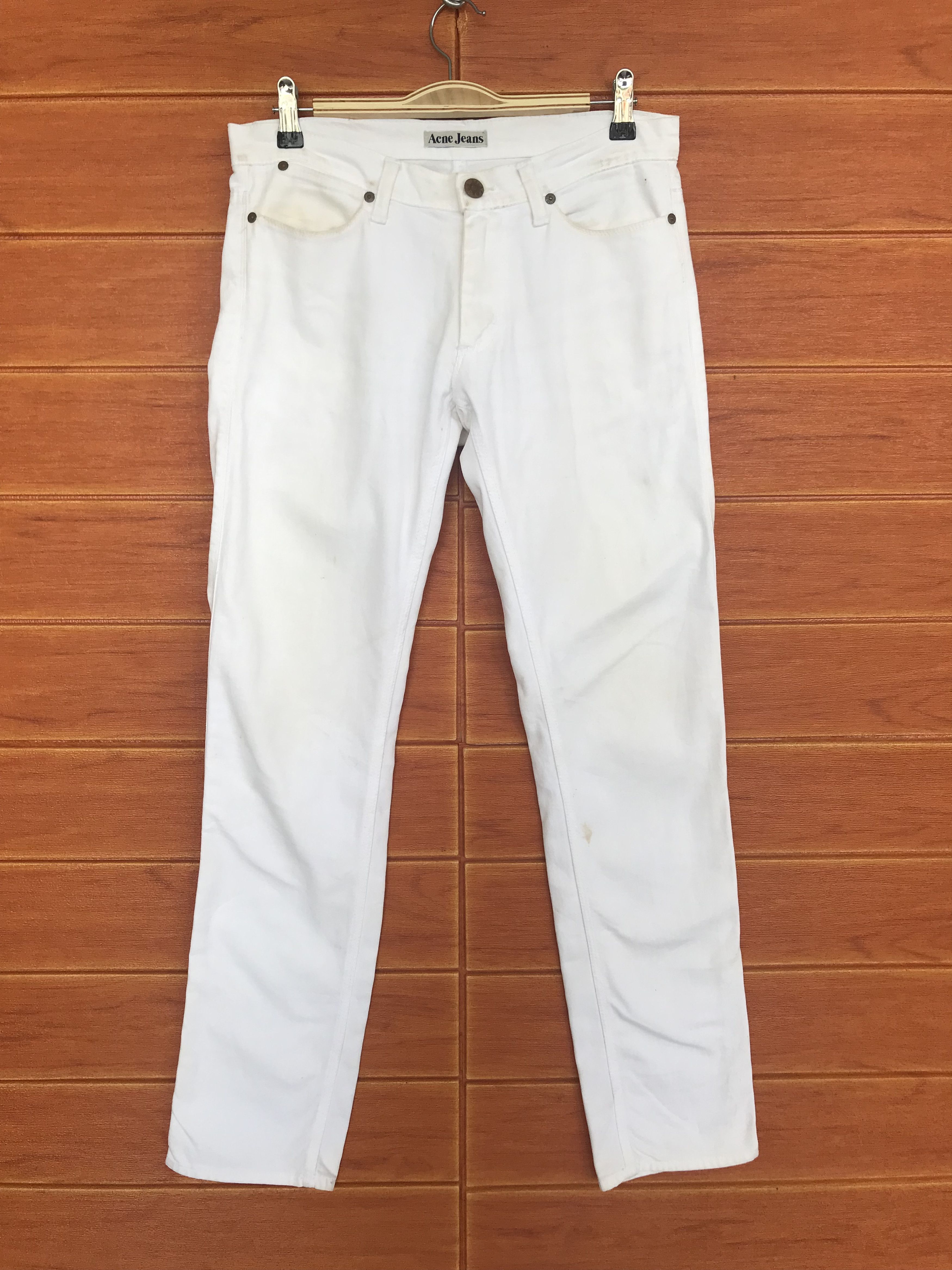 Acne Studios Acne Max White Slim Fit Denim Pants Size US 28 / EU 44 - 1 Thumbnail