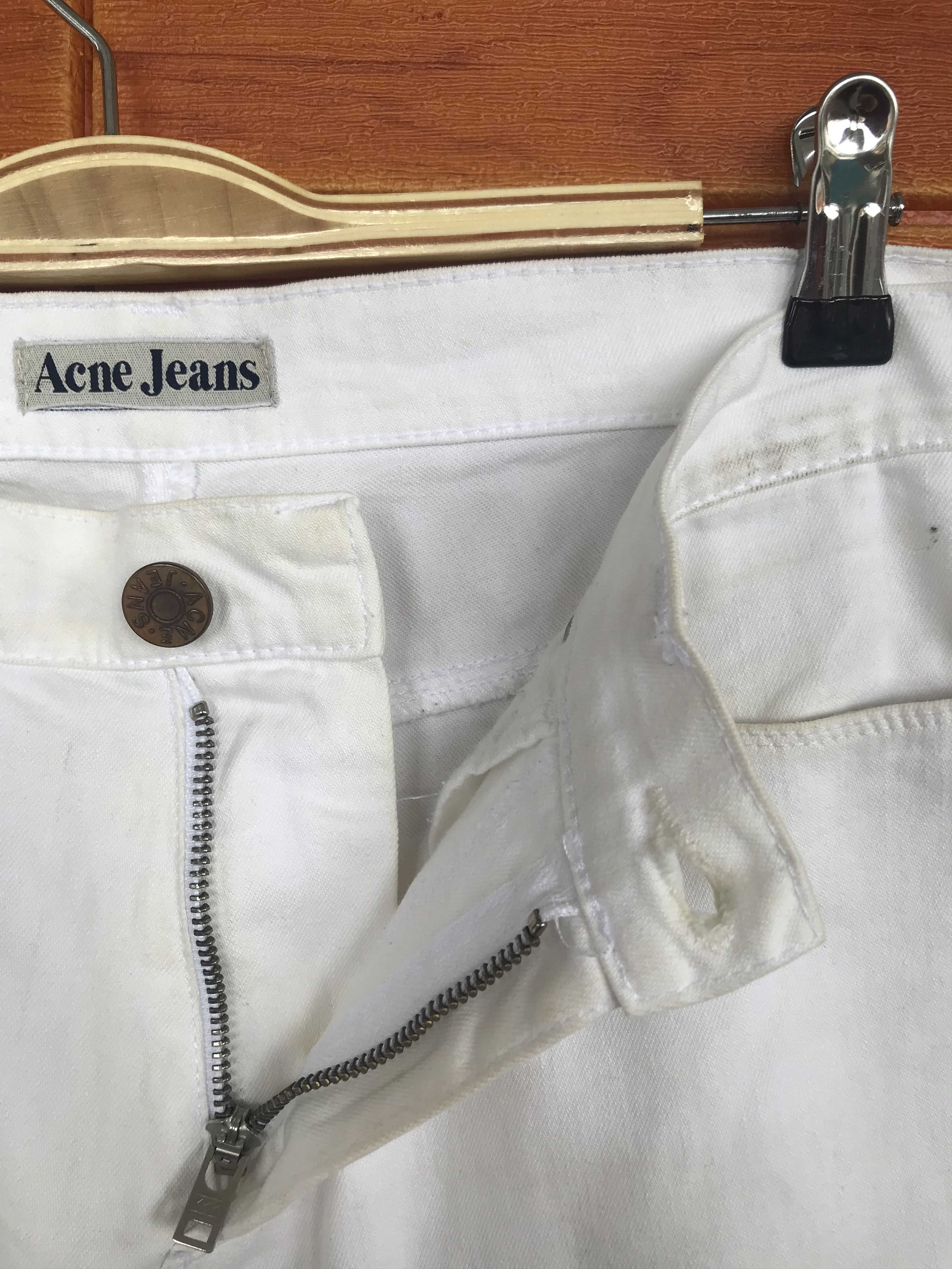 Acne Studios Acne Max White Slim Fit Denim Pants Size US 28 / EU 44 - 7 Thumbnail