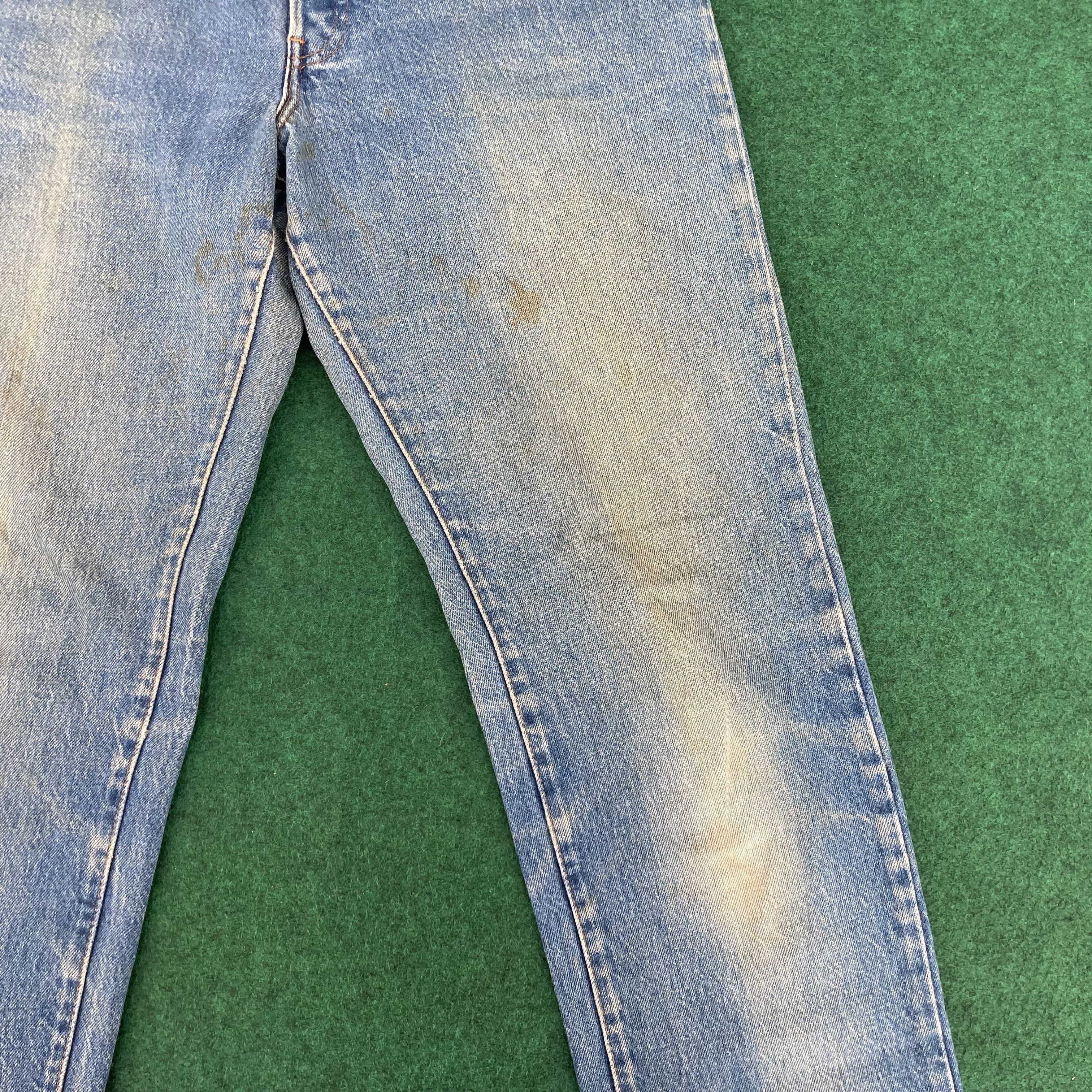 Levi's × Vintage Vtg Levis 501 26501 Distressed Ripped Light Wash Punk Jeans Size US 29 - 5 Thumbnail