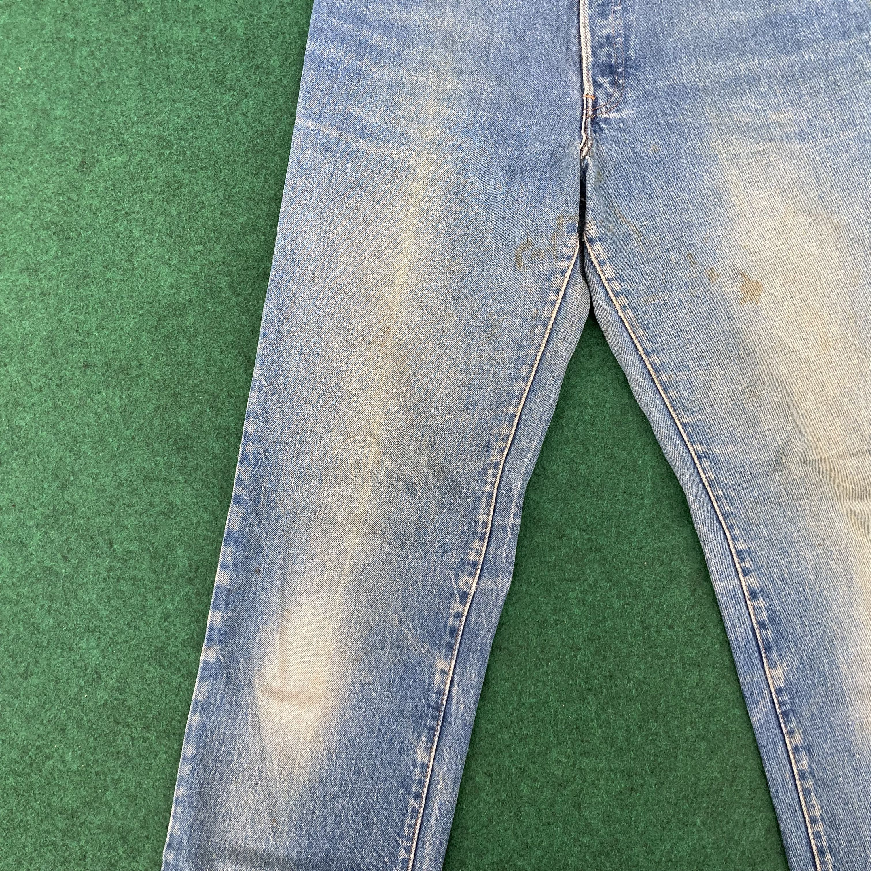 Levi's × Vintage Vtg Levis 501 26501 Distressed Ripped Light Wash Punk Jeans Size US 29 - 4 Thumbnail