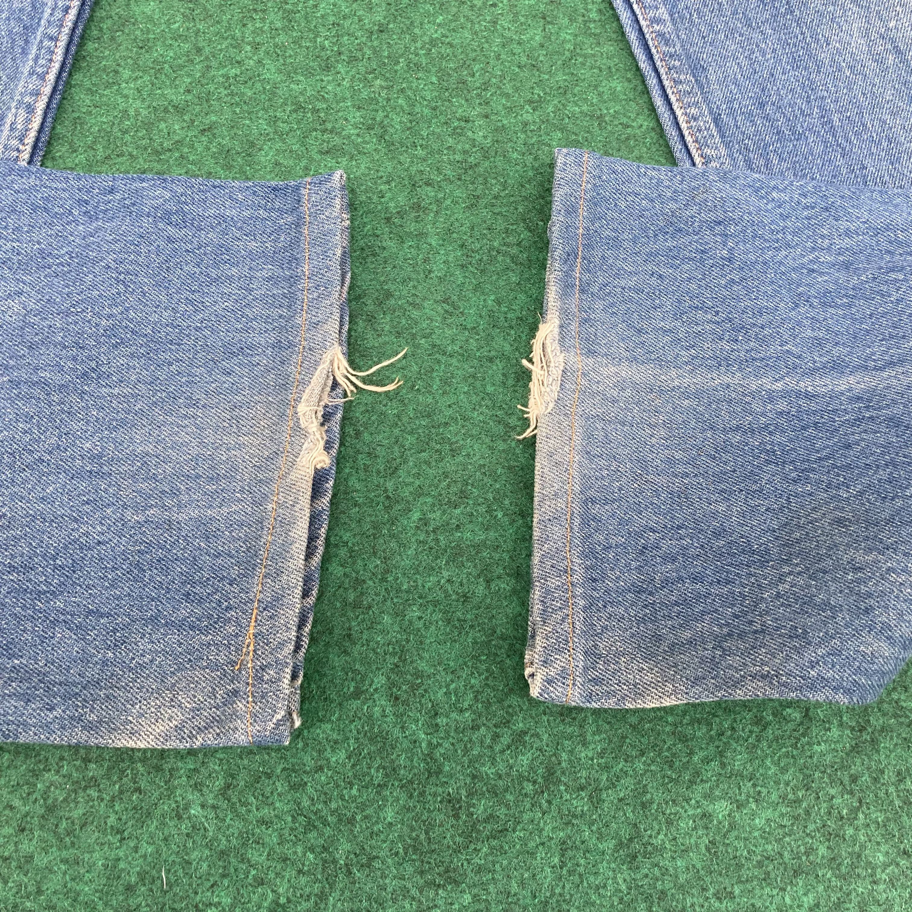 Levi's × Vintage Vtg Levis 501 Distressed Ripped Light Wash 90s Punk Jeans Size US 28 / EU 44 - 5 Thumbnail