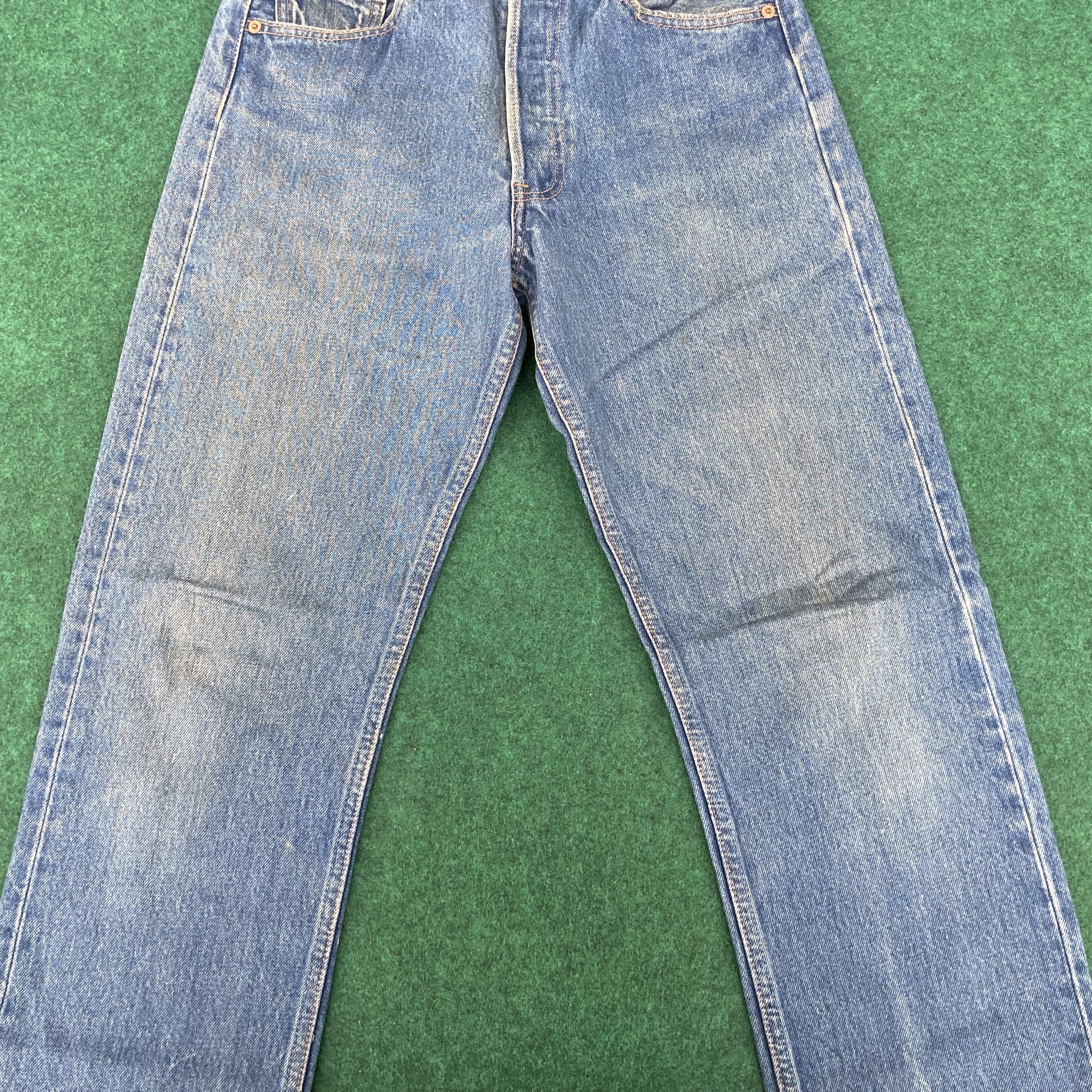 Levi's × Vintage Vtg Levis 501 Distressed Ripped Light Wash 90s Punk Jeans Size US 28 / EU 44 - 4 Thumbnail