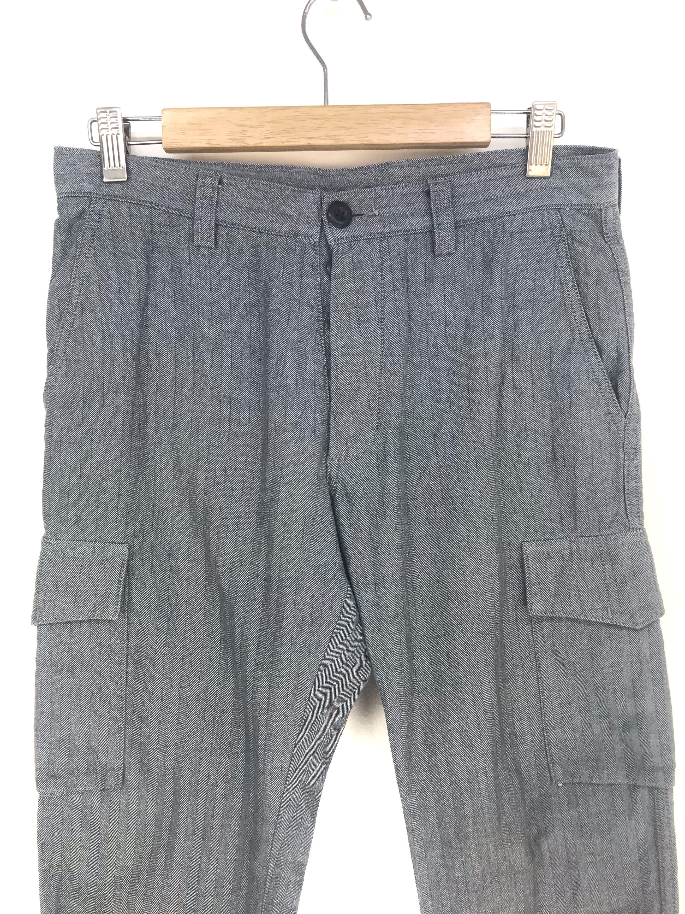 United Arrows UNITED ARROW TOKYO Made In Japan Herringbone Cargo Pants Size US 30 / EU 46 - 2 Thumbnail