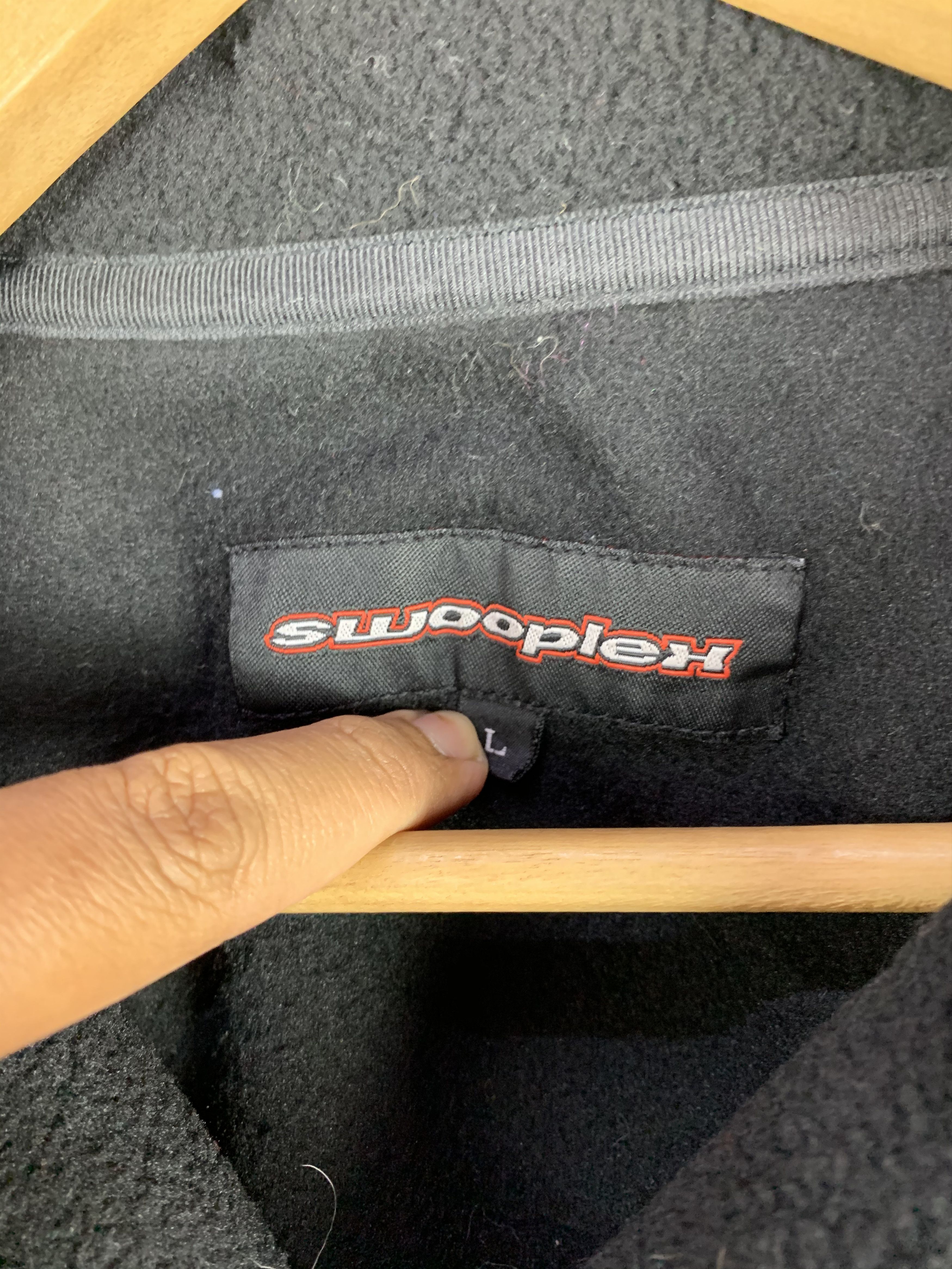 Japanese Brand Steals! Swooplex Plain Black Fleece Jacket Size US L / EU 52-54 / 3 - 6 Thumbnail