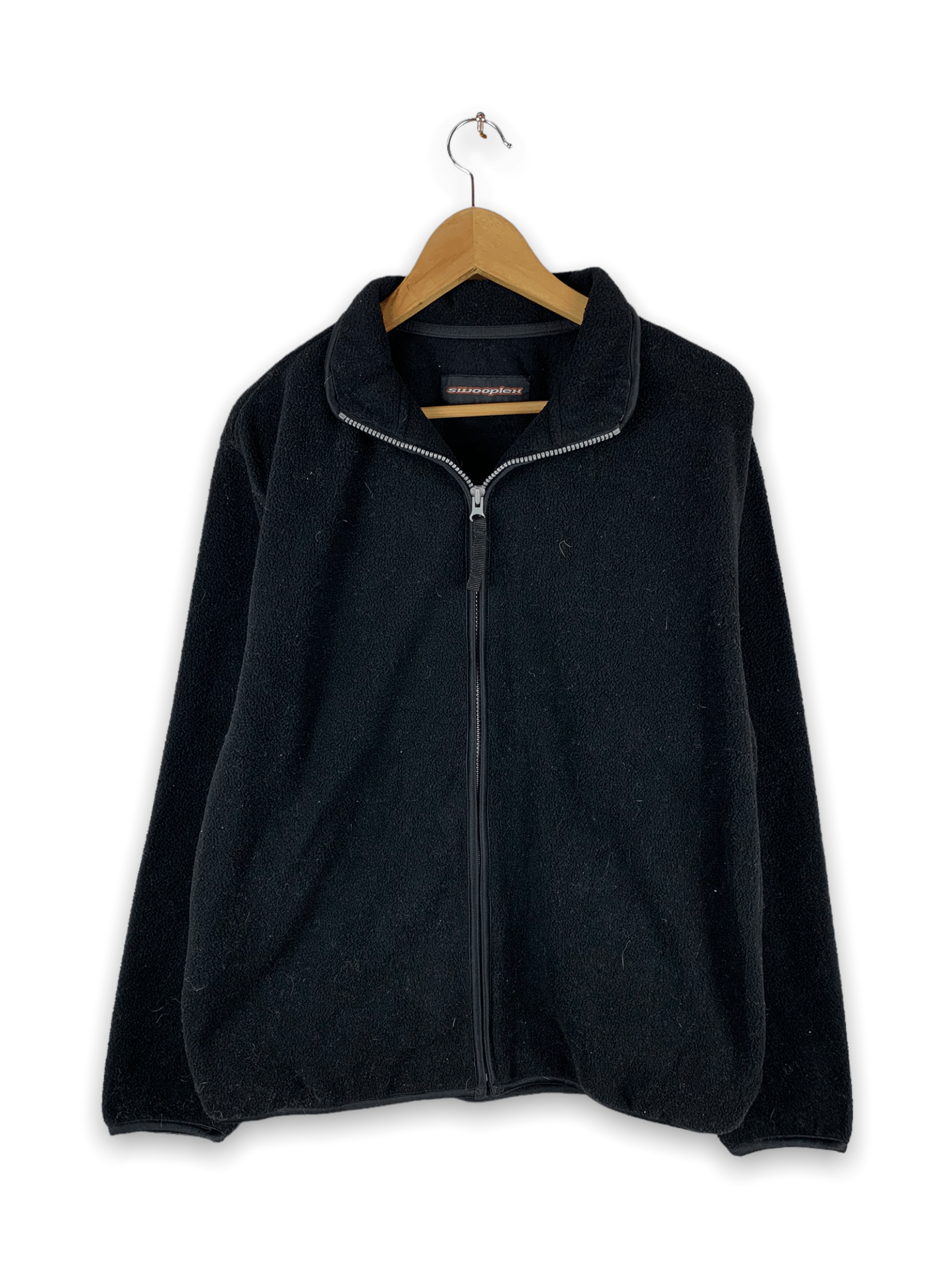 Japanese Brand Steals! Swooplex Plain Black Fleece Jacket Size US L / EU 52-54 / 3 - 1 Thumbnail