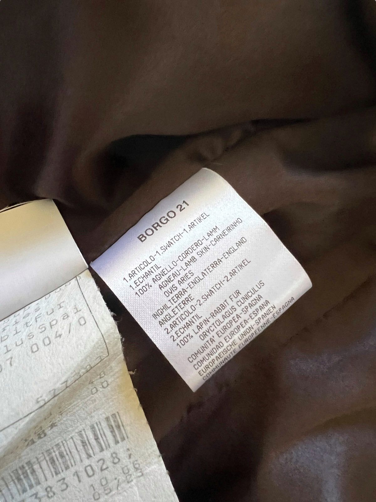 Giorgio Armani (~$7,000) Y2K Rabbit Fur Leather Silk Jacket Size US M / EU 48-50 / 2 - 12 Thumbnail