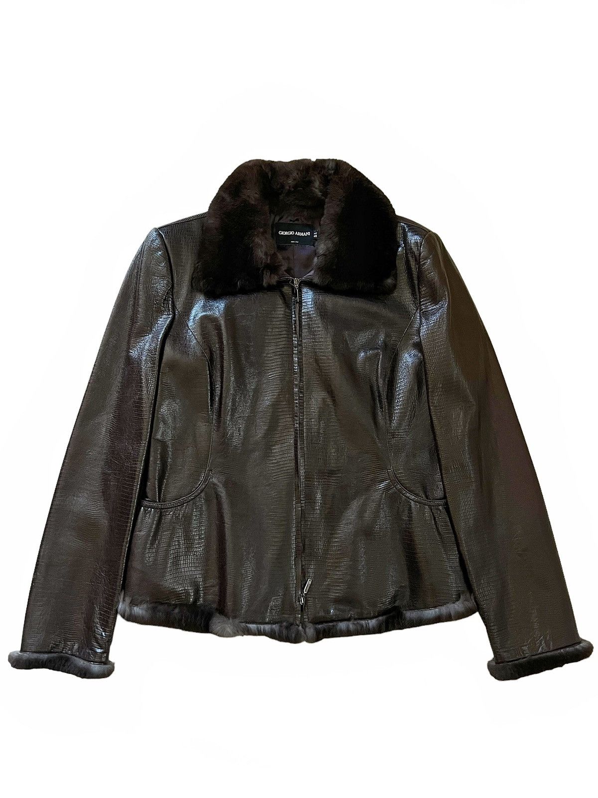 assemble store | 90s Giorgio Armani Leather Bomber Jacket