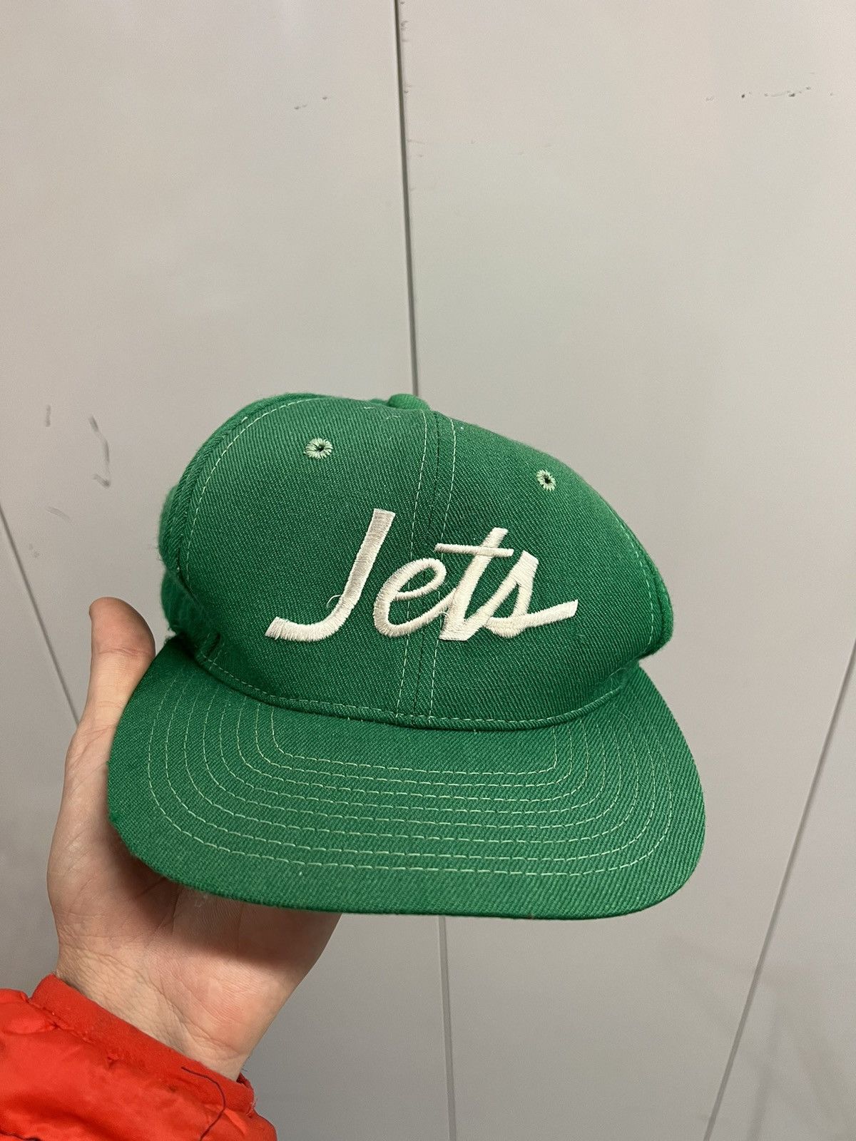 Sports Specialties Vintage NEW YORK JETS Sports Specialties Script Snapback Hat Size ONE SIZE - 1 Thumbnail