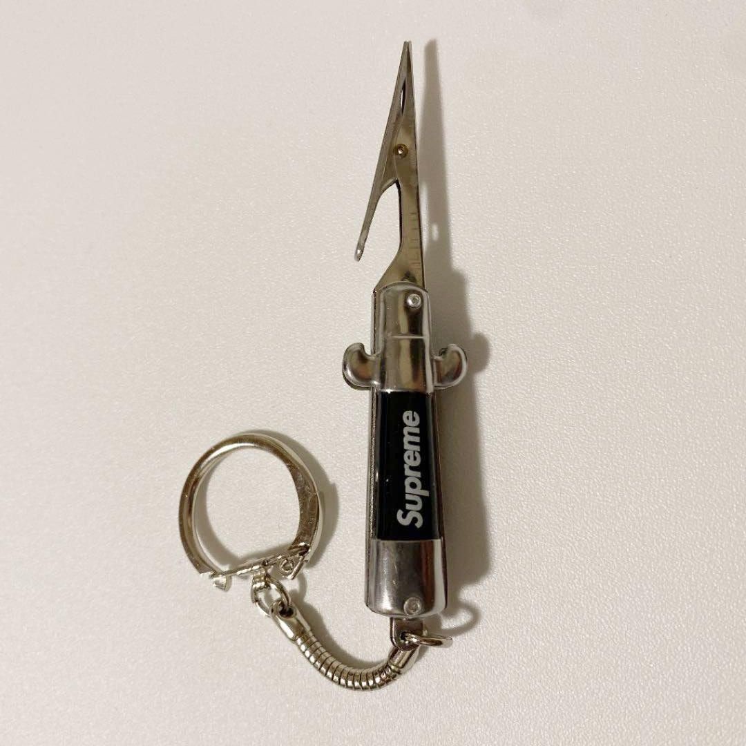 Pre-owned Supreme Folding Roach Clip Switch Blade Keychain Black Comb