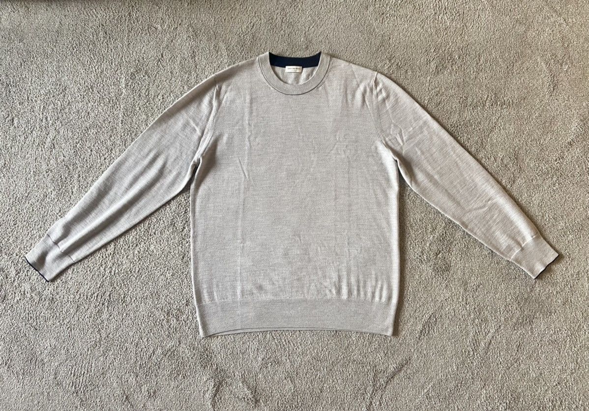 image of Dries Van Noten Ss16 Jarich Sweater In Cement Size XL in Cement Grey, Men's