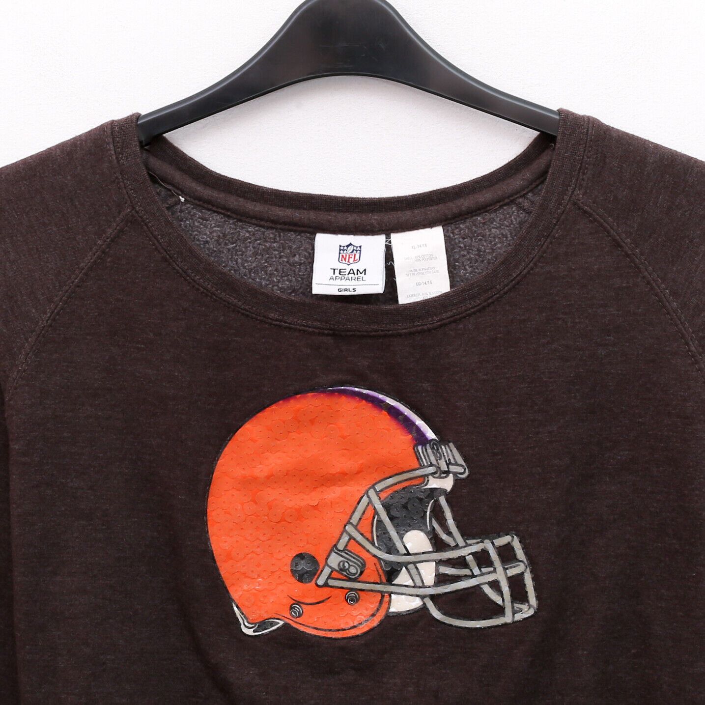 NFL Cleveland Browns Girls XL Youth 14 16 Sweatshirt Jumper Top Size XXS / US 00 / IT 34 - 2 Thumbnail